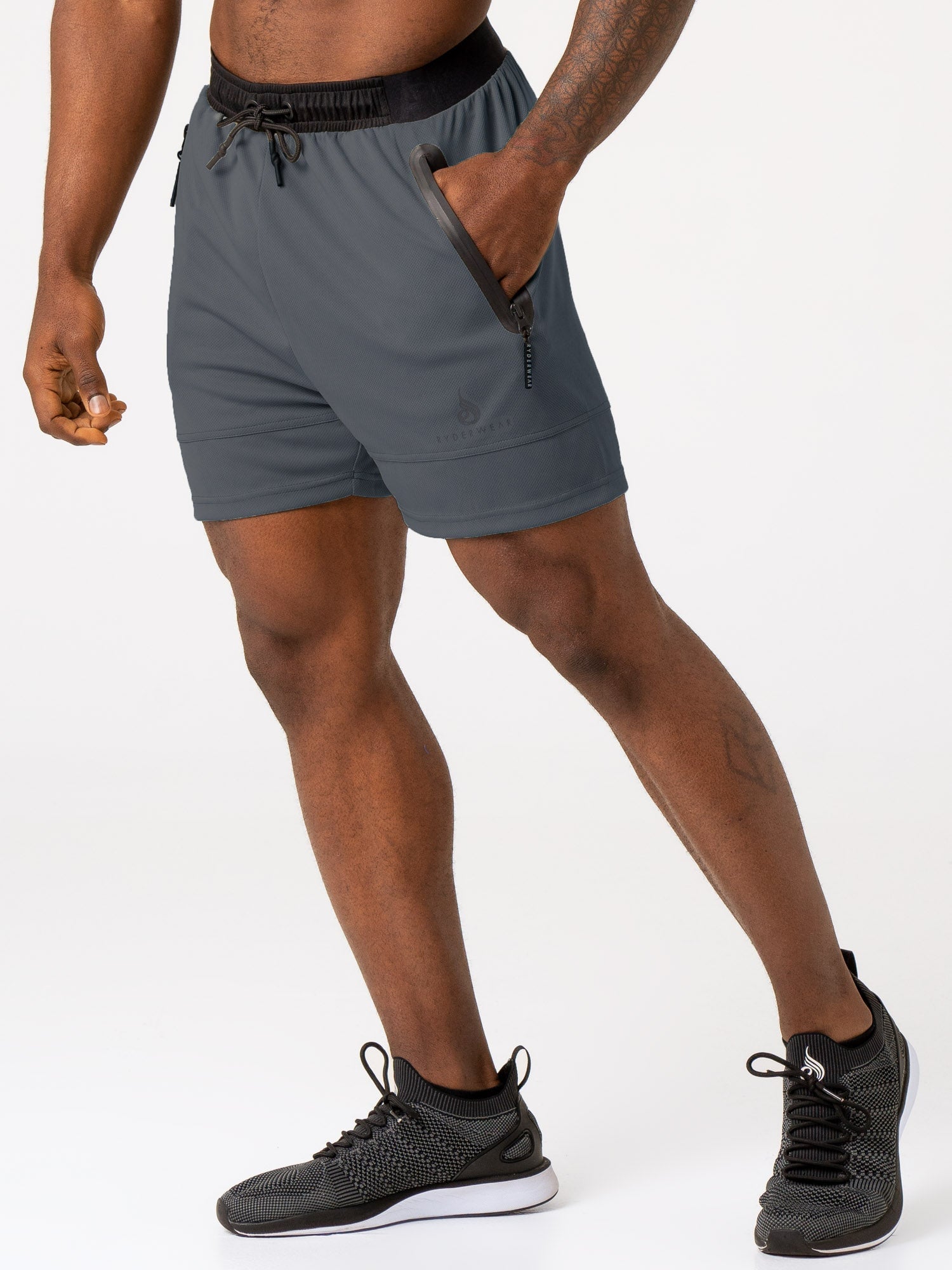 Advanced Mesh Shorts for Men - Breathable & Lightweight Steel Blue Athletic Shorts - Perfect for Running, Gym, and Outdoor Activities