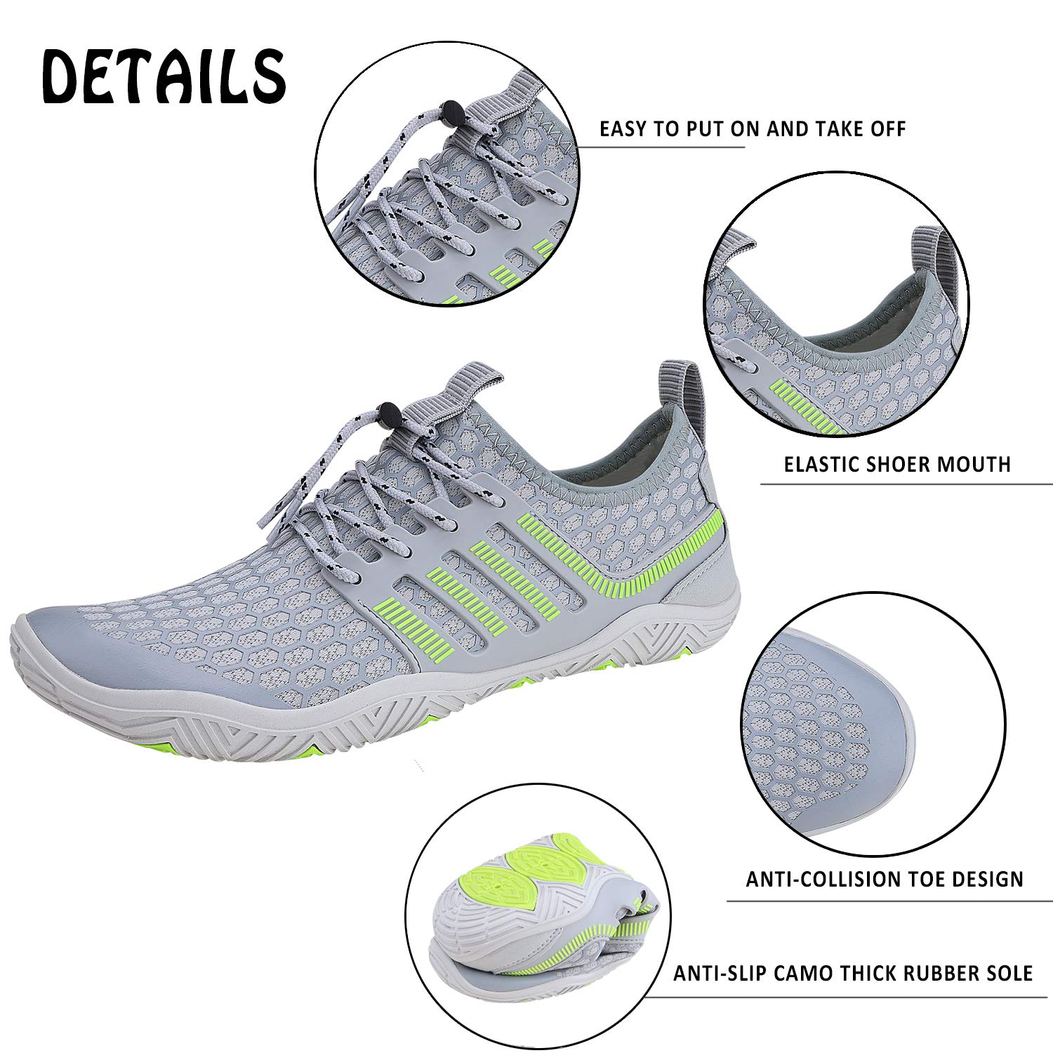 Best Water Shoes for Men & Women - Quick Dry Barefoot Aqua Socks for Swimming, Surfing, Beach, Pool, Yoga & Outdoor Activities - Lightweight Sports Shoes for Water Sports & Travel