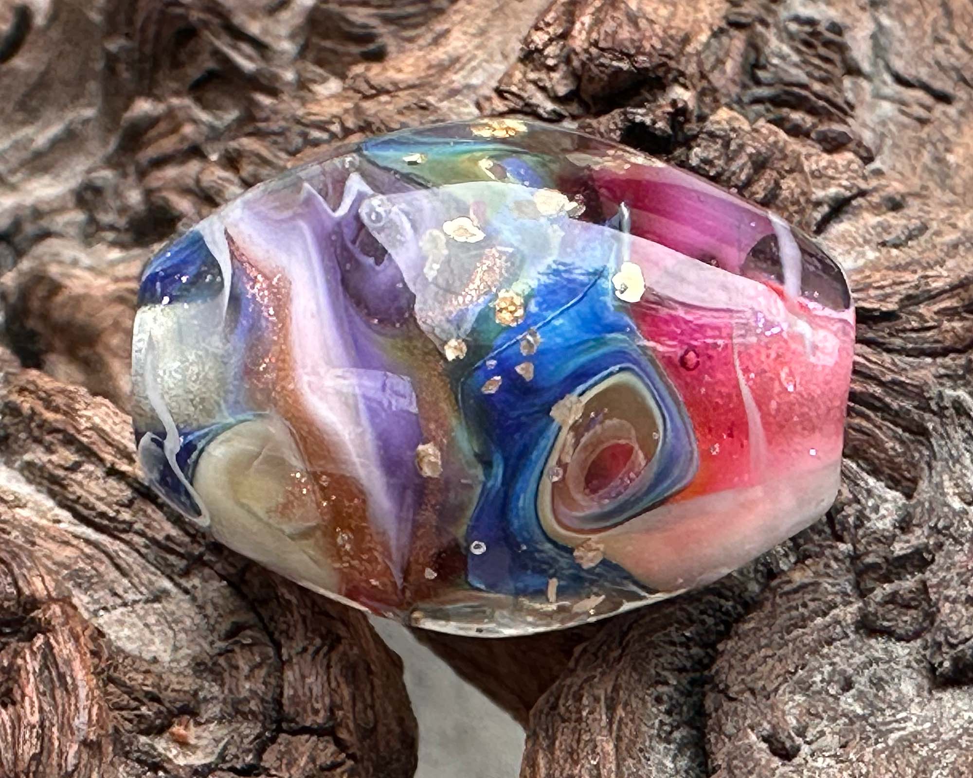 Handmade Twilight Dreams Lampwork Glass Focal Bead for Jewelry Making - Perfect for Necklaces, Bracelets & DIY Craft Projects