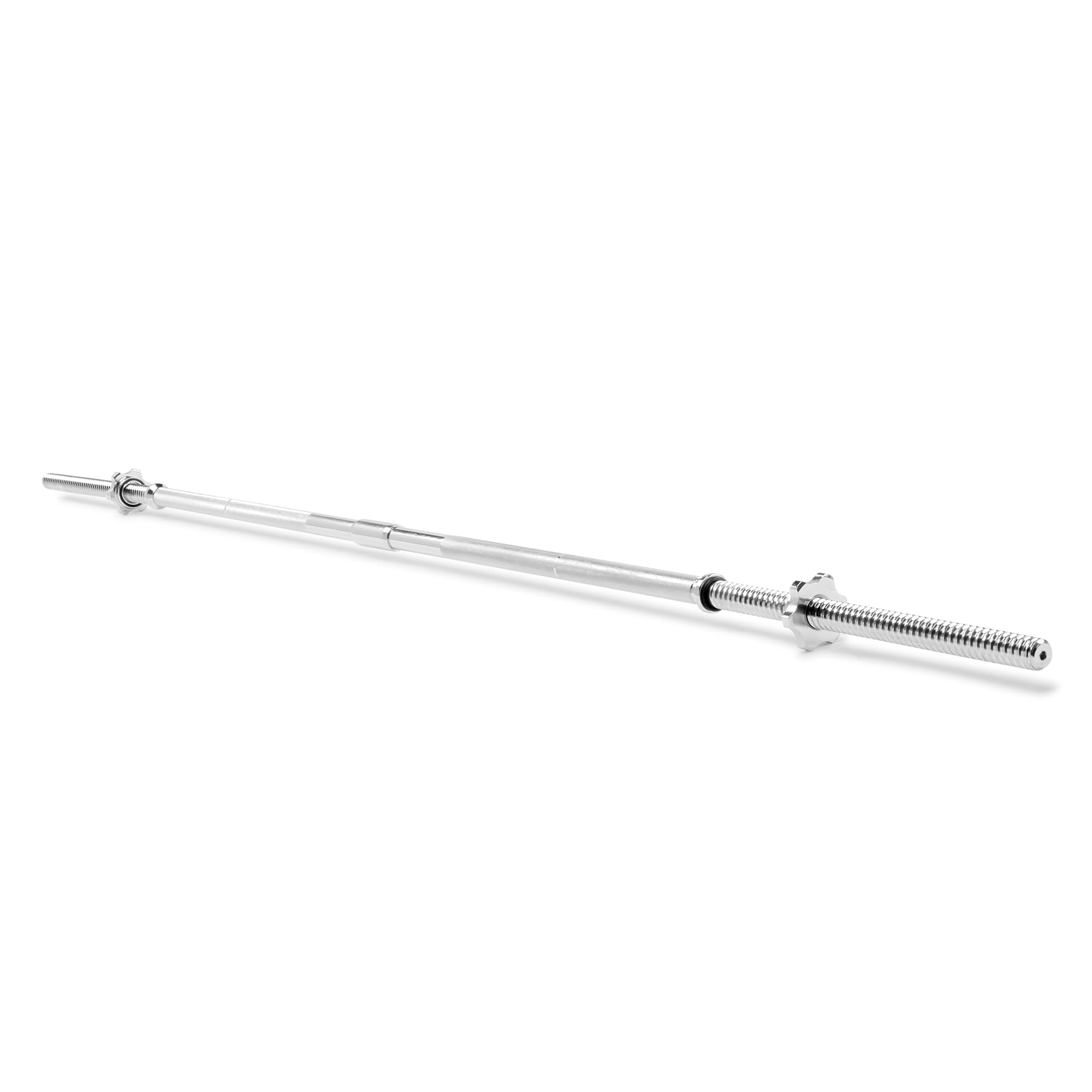 Marcy 6 ft Two-Piece Standard Weight Bar with Threaded Spin Lock Collars - Olympic 1-inch Weight Plates Compatible - Home Gym Strength Training Equipment for Deadlifts, Squats, Bench Press & Full Body Workouts