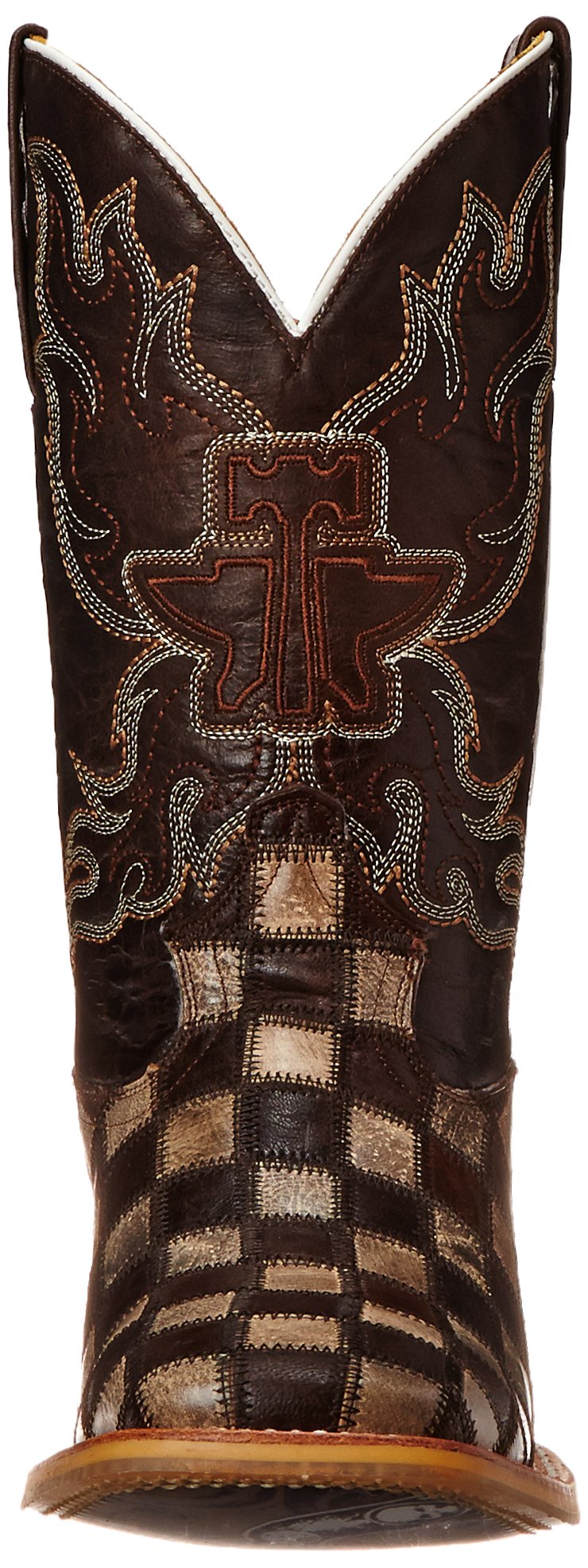 Tin Haul Men's Gun Metal Check Western Boots - Stylish Cowboy Boots for Men - Perfect for Rodeo, Country Dancing & Western Fashion