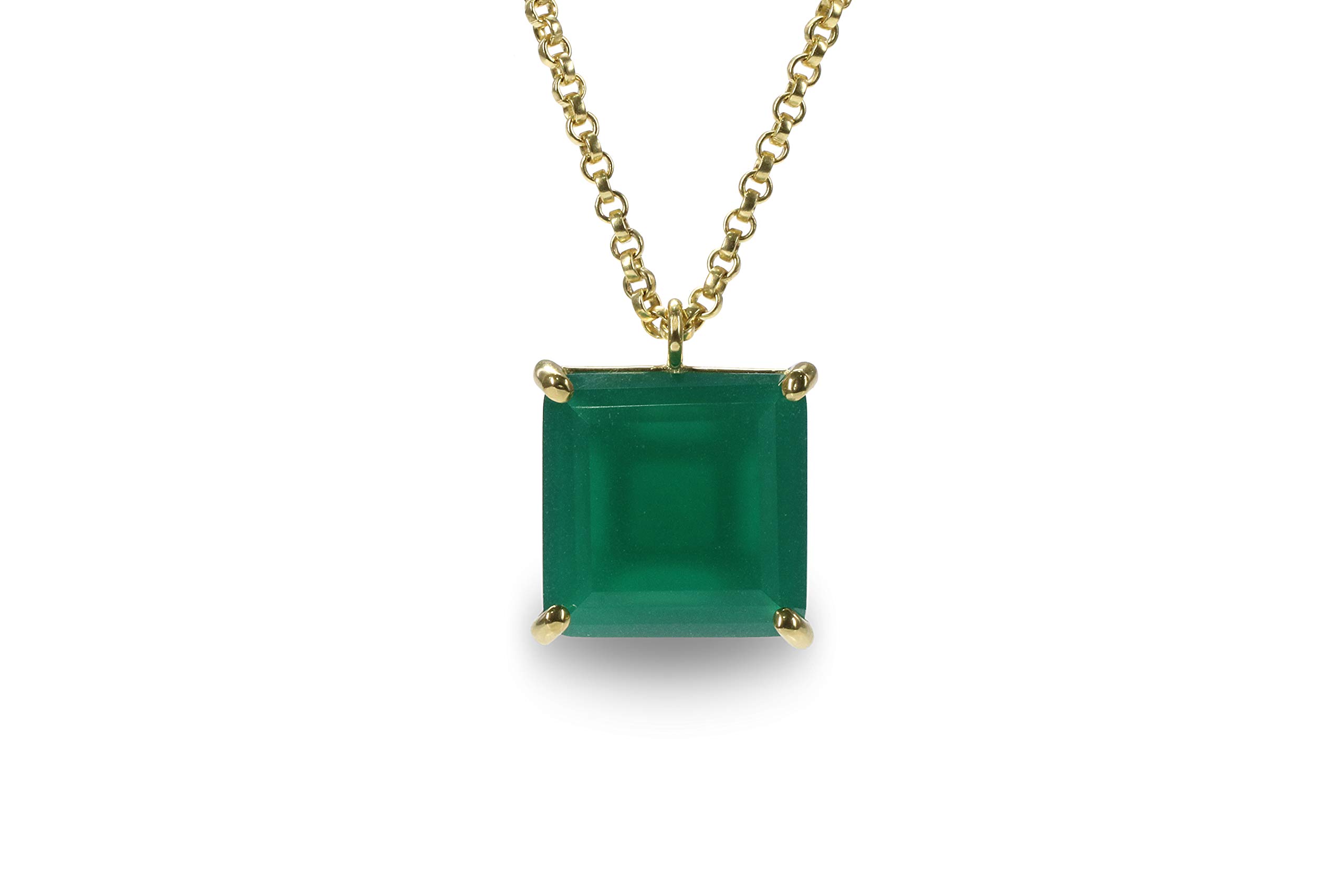 Handmade Green Onyx Necklace for Women - Natural Stone Layering Jewelry - Stylish Statement Necklace - Fashion Gift for Her | Perfect for Casual Wear, Office Style & Special Occasions