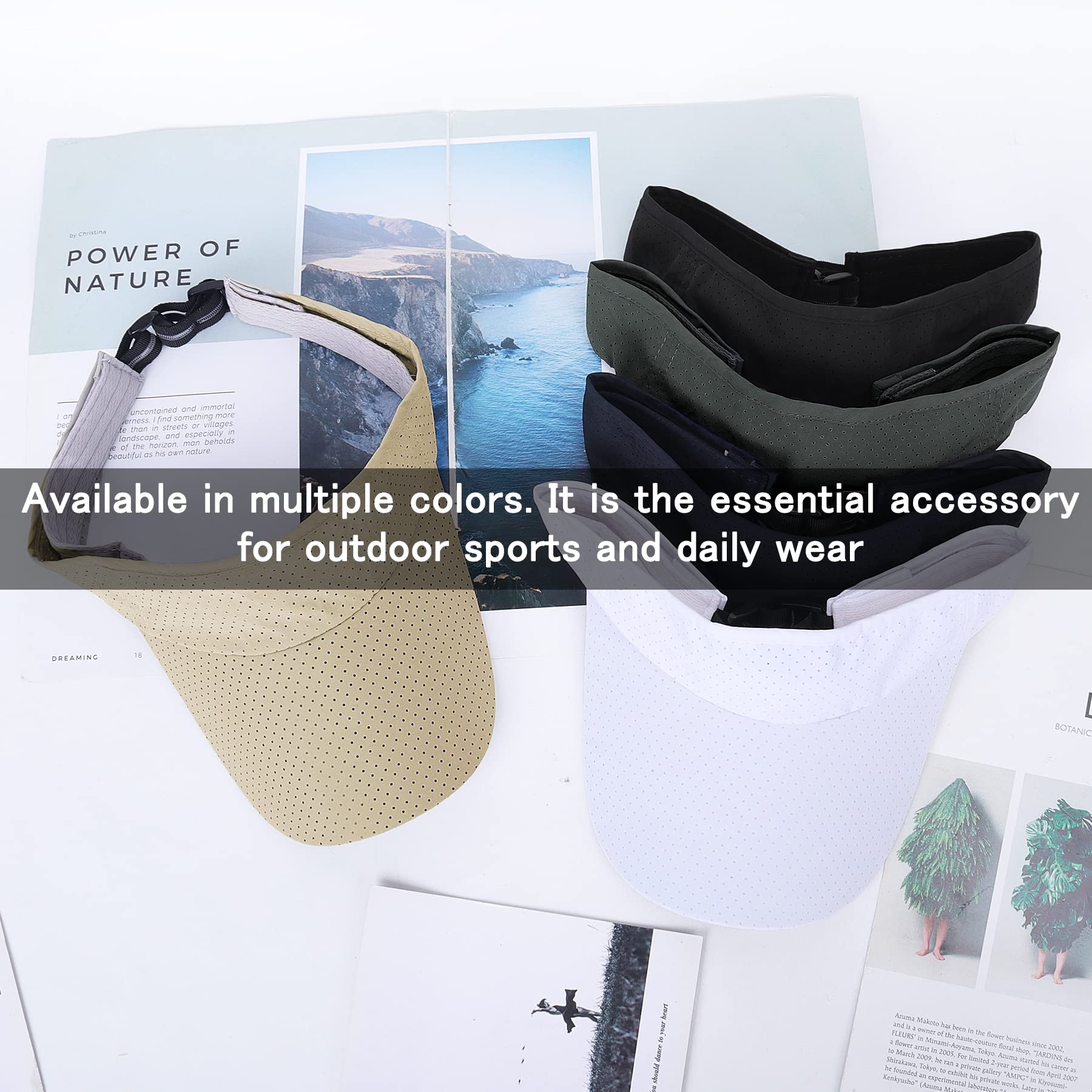 Women's Adjustable Sun Visor Hat - Cotton Twill Sports Cap for Golf, Beach, Running & Tennis - UV Protection Outdoor Sun Hat for Summer Activities