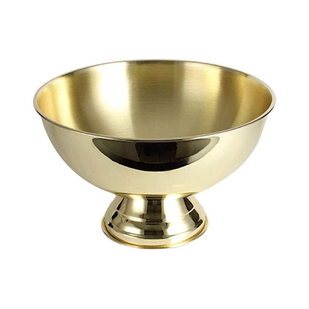 Premium Silver Plated Stainless Steel Champagne & Wine Ice Bucket - Elegant Round Design for Parties, Weddings & Special Events - Perfect for Chilling Champagne, White Wine & Beverages