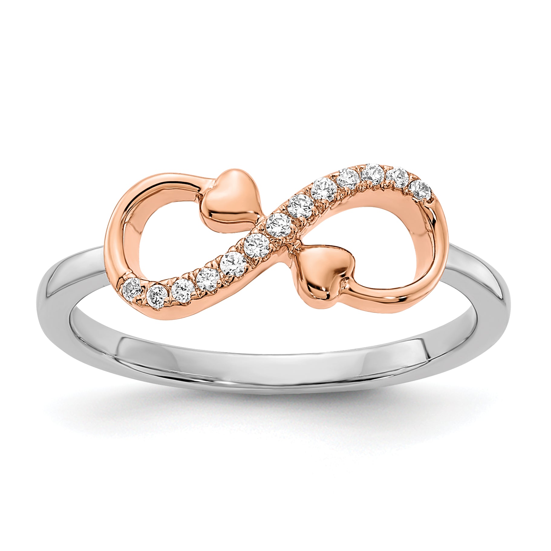 14K Gold Infinity Heart Ring for Women - Elegant Dainty Love Jewelry Gift for Her - Perfect for Anniversaries, Valentine's Day & Romantic Occasions