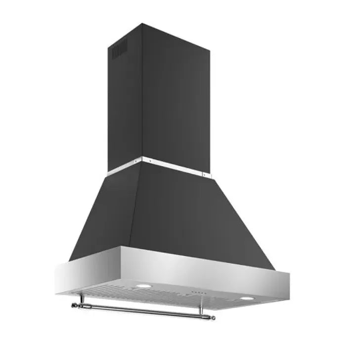 Bertazzoni Heritage Series 90cm Professional Range Hood in Black - Stainless Steel Kitchen Ventilation for Modern Homes