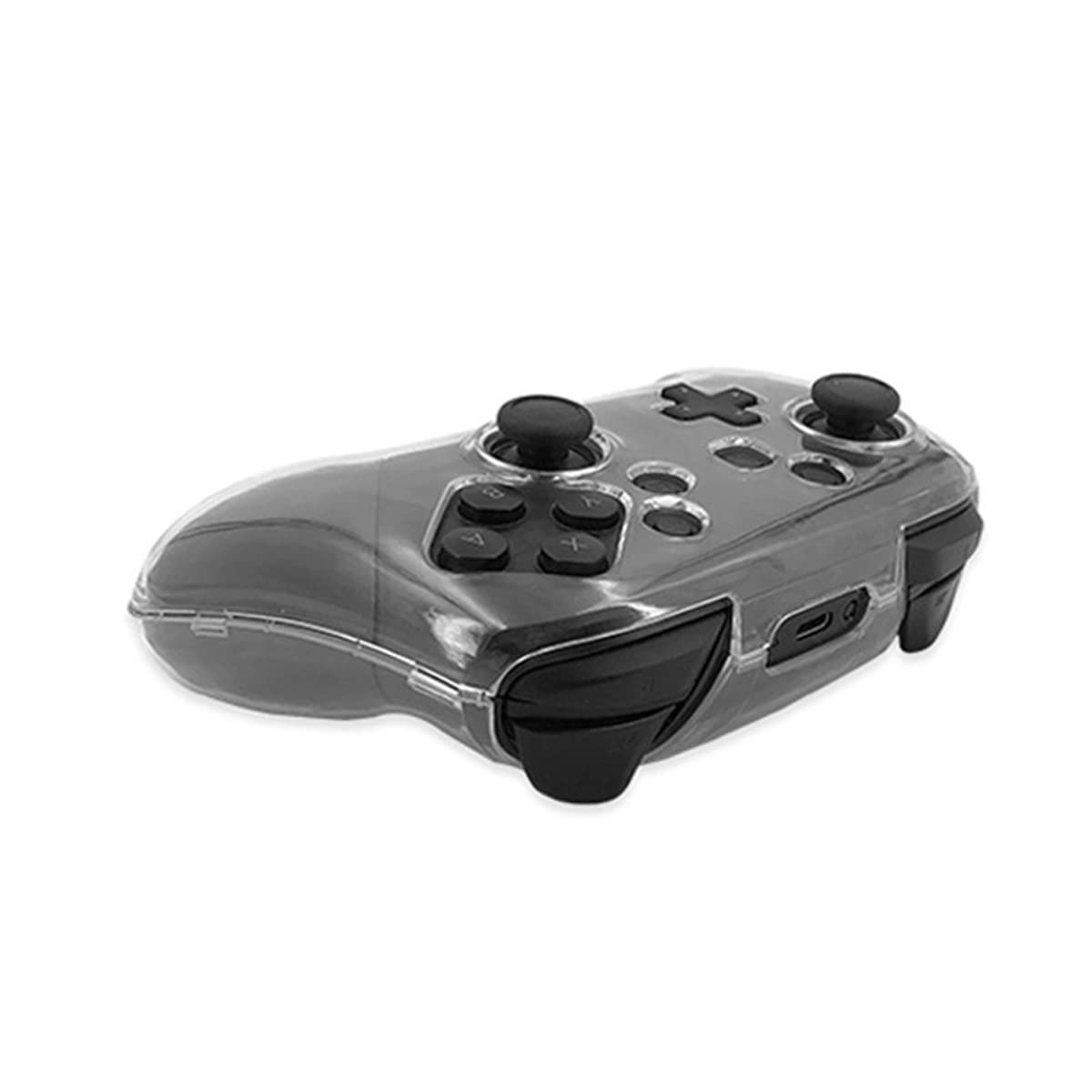 Clear Crystal Hard Protective Cover Case for Nintendo Switch Pro Controller - Transparent Shockproof Gaming Shell for Enhanced Grip & Durability - Perfect for Gaming Enthusiasts & Travel Protection