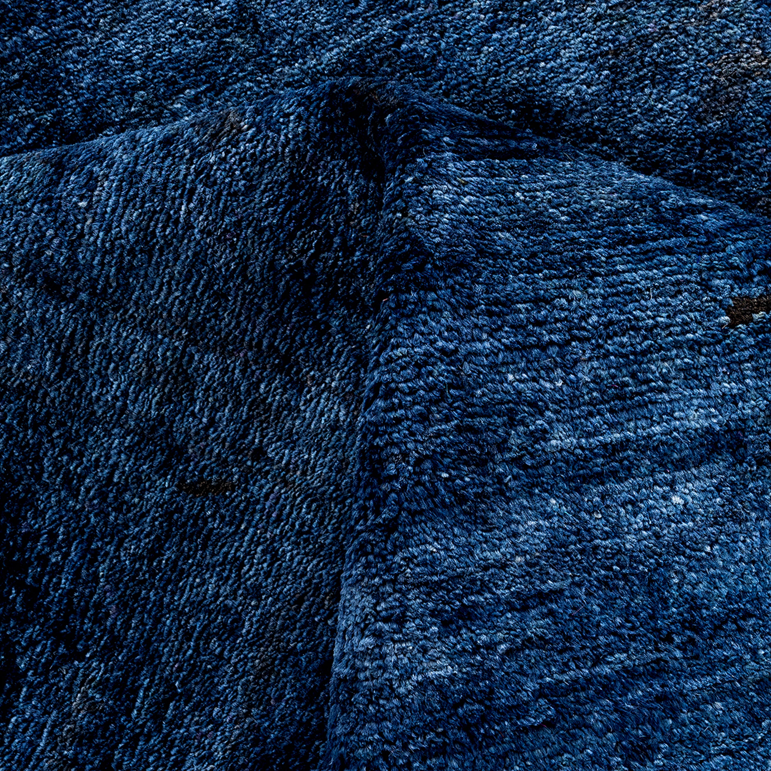 Premium Blue Overdyed Wool Rug 6'3