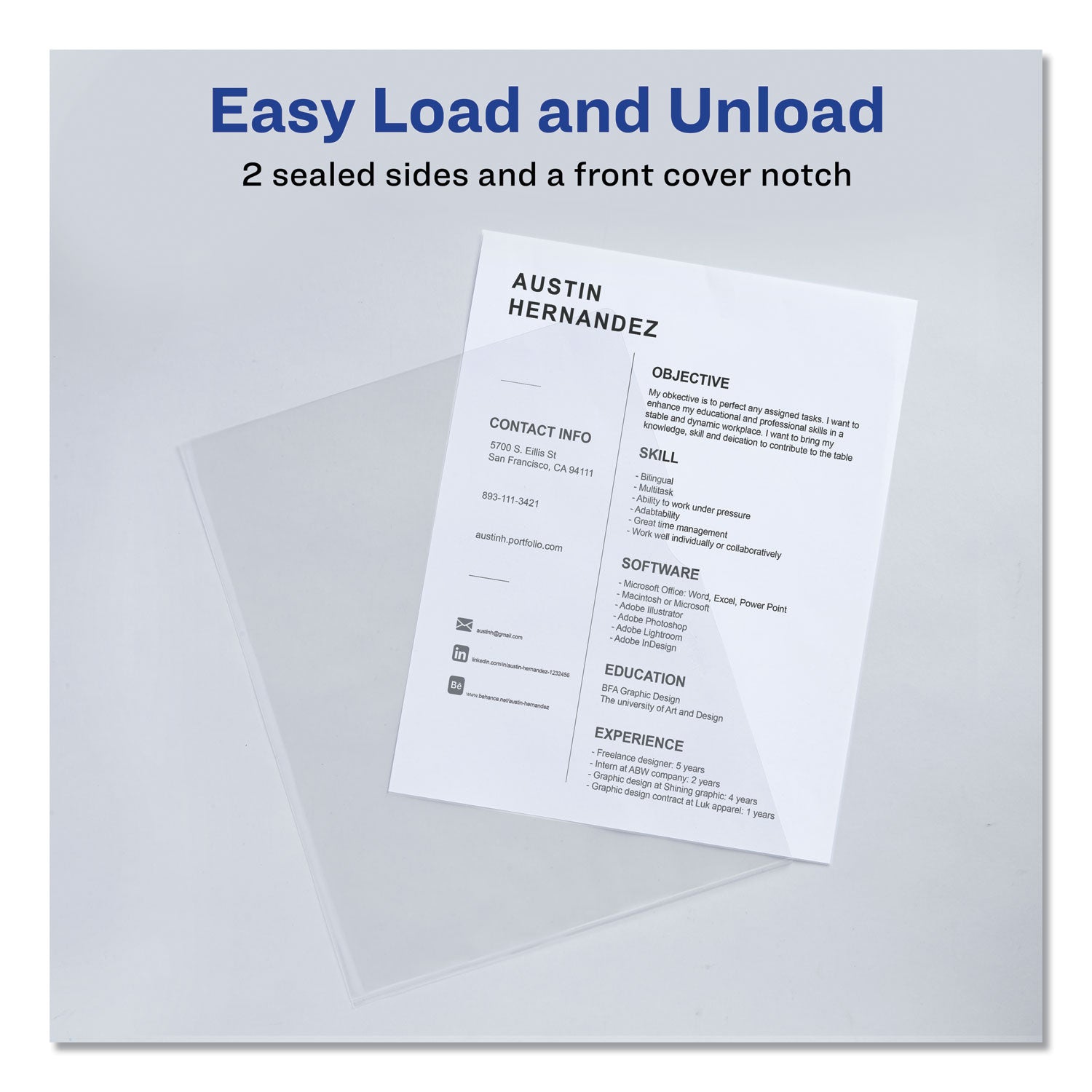 Avery® Clear Plastic Sheet Protectors for Documents - Letter Size (8.5