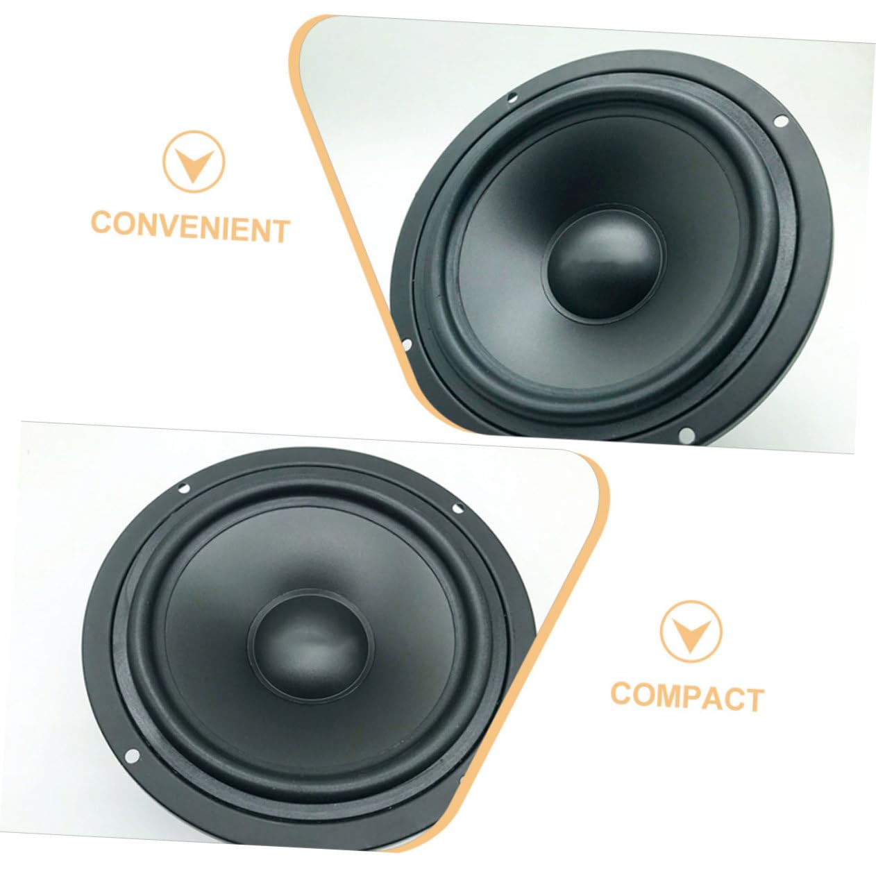 Angoily Coaxial Stereo Car Door Speakers 2pcs - Full Range Universal Fit Audio Speakers for Enhanced In-Car Music Experience