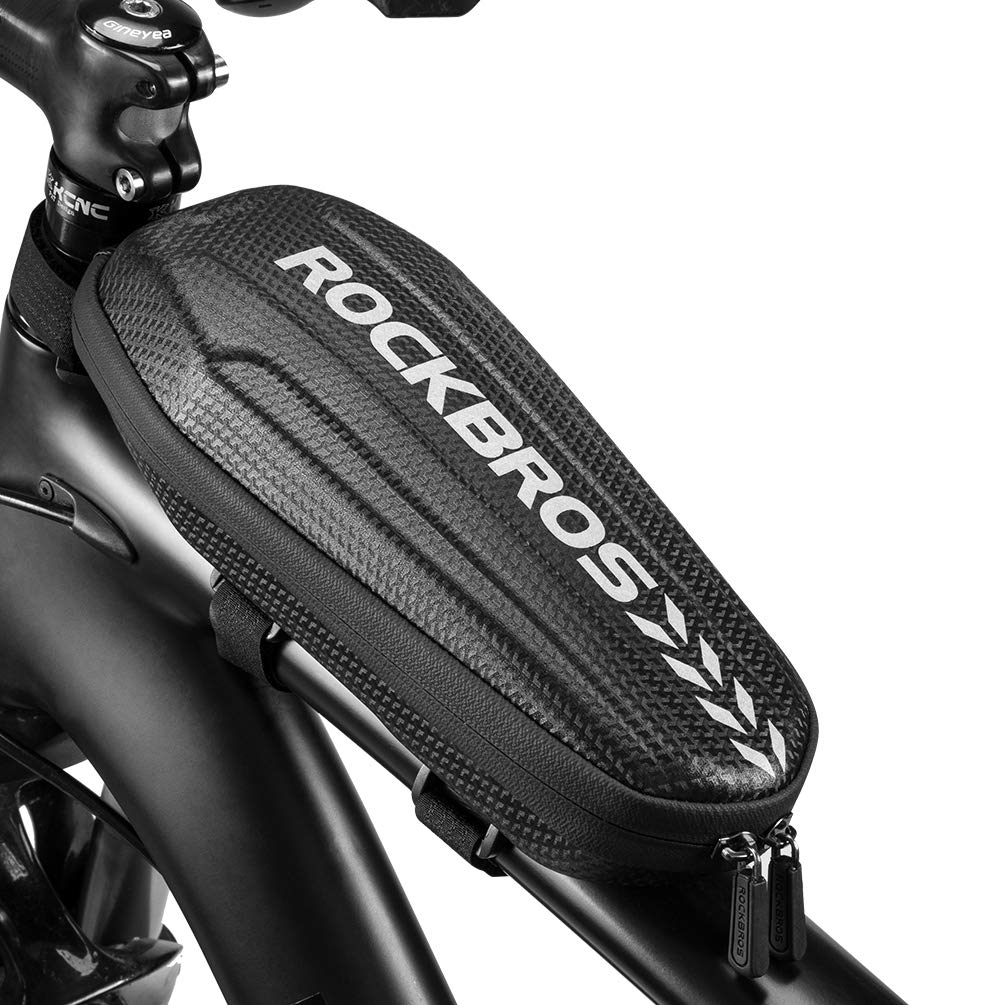 ROCKBROS EVA Waterproof Top Tube Bike Bag - Front Frame Storage Pouch for Mountain & Road Bicycles - Fits Phones Under 6.5