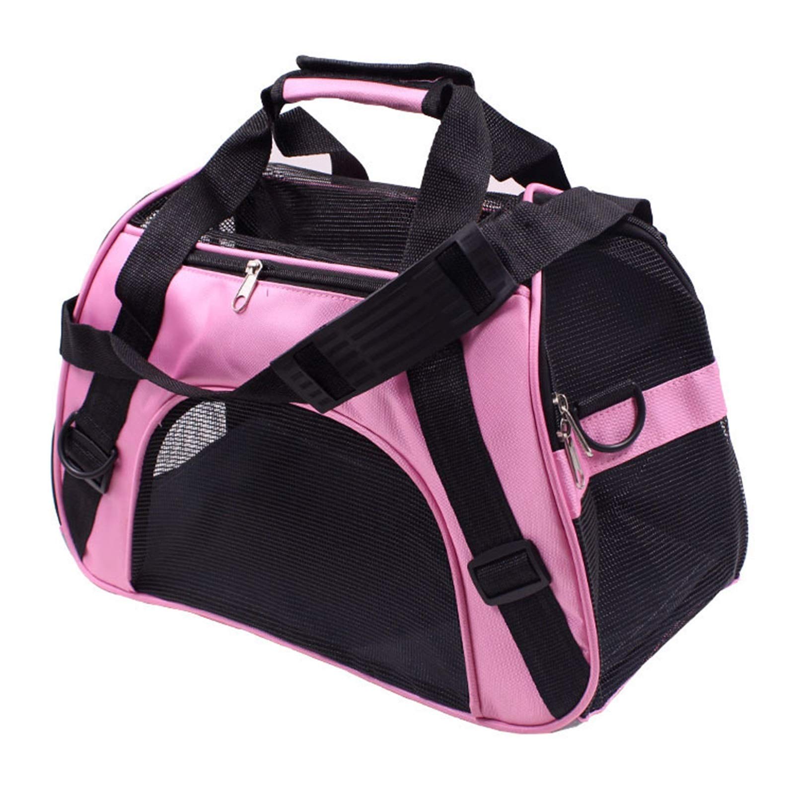 Portable Pet Carrier Bag for Dogs & Cats - Lightweight Travel Carrier with Handle, Outdoor Pet Transport Bag for Small Pets (Pink, Size S 43x20x29cm) - Perfect for Air Travel, Vet Visits & Outdoor Adventures