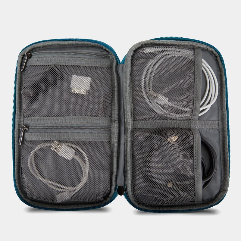 Travelon Anti-Theft Tech Organizer for Travel - RFID Blocking, Water-Resistant Cable & Accessory Pouch - Perfect for Airplane, Business Trips & Commuting