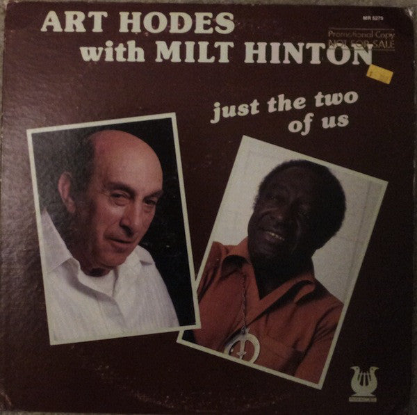 Art Hodes & Milt Hinton - Just The Two Of Us LP Album (Vinyl Record, Promo, VG Condition) - Jazz Music Collectors & Audiophiles