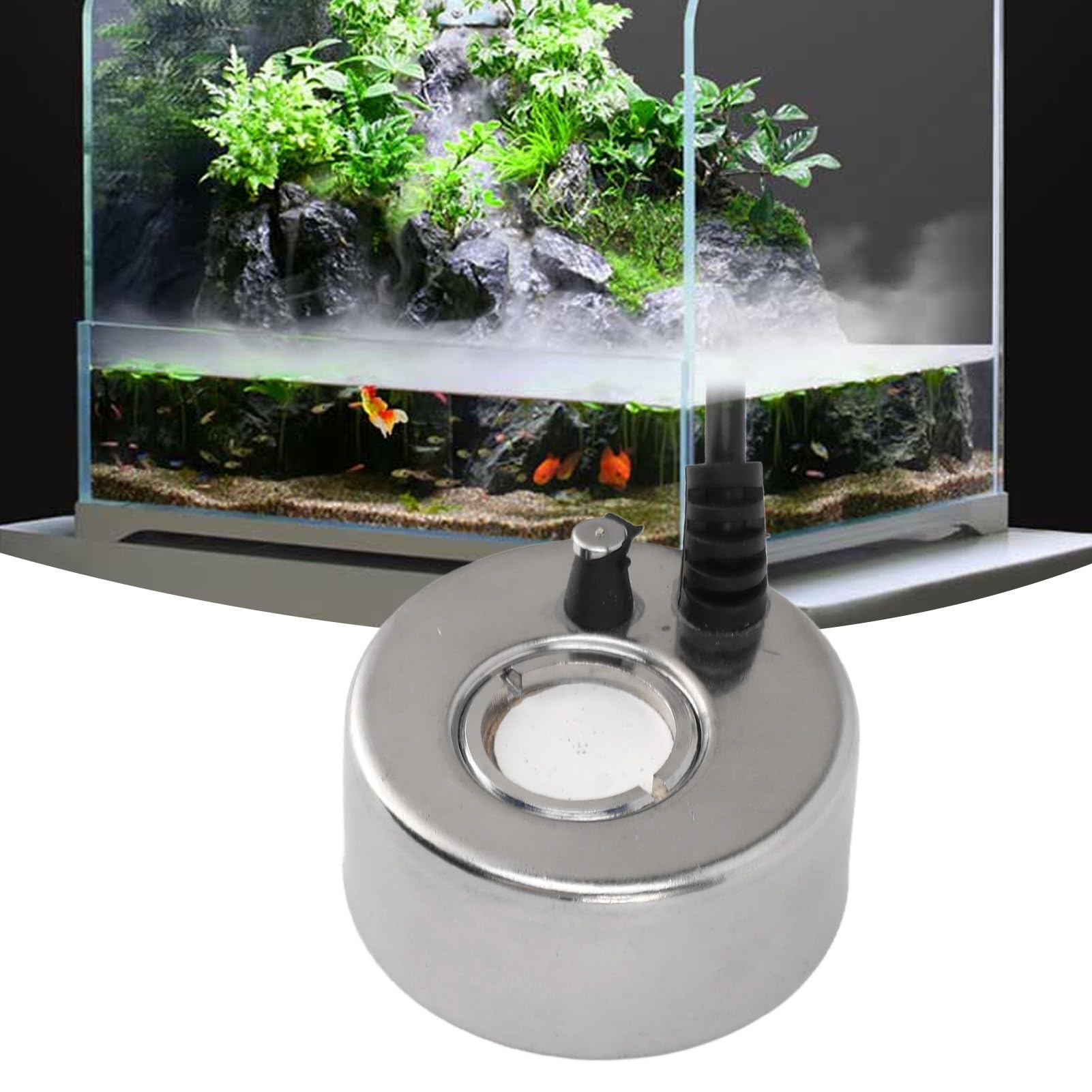 Ultrasonic Mist Maker - 5V DC Indoor/Outdoor Water Fountain Atomizer for Ponds, Bonsai, Aquariums & Landscaping | Durable Alloy Design | Perfect for Home Decor, Zen Gardens & Relaxation Spaces