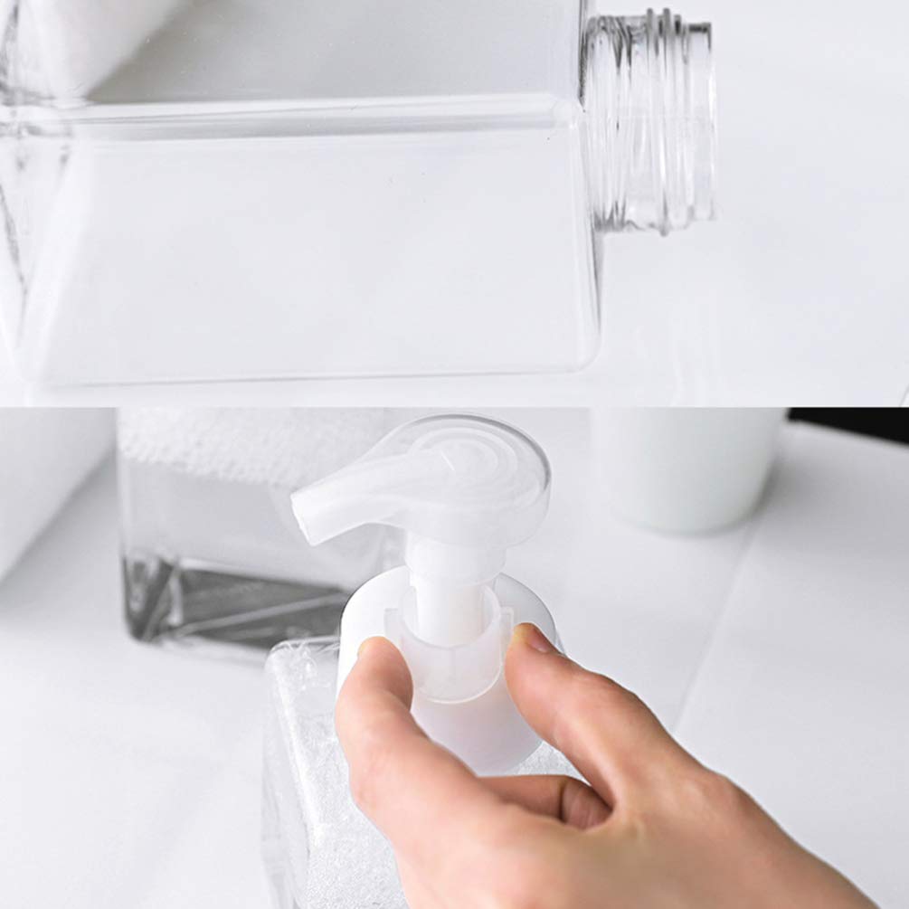 2 Pack Refillable Bubble Maker Bottle Pump Dispenser - Empty Plastic Containers for Soap, Lotion & Liquid - Perfect for Kids Play, Party Favors & DIY Refills