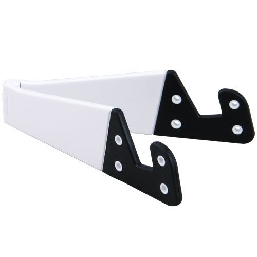 Universal Folding Desktop Phone Stand - Portable Adjustable Mobile Phone Holder for iPhone, Samsung, Galaxy - Perfect for Work, Study, Video Calls & Streaming (White)