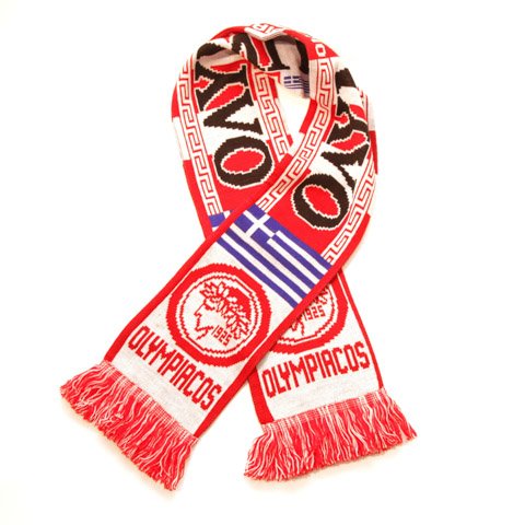 Olympiakos FC Official Soccer Fan Scarf - Premium Acrylic Knit Winter Scarf for Men & Women - Perfect for Games, Tailgating & Cold Weather Support