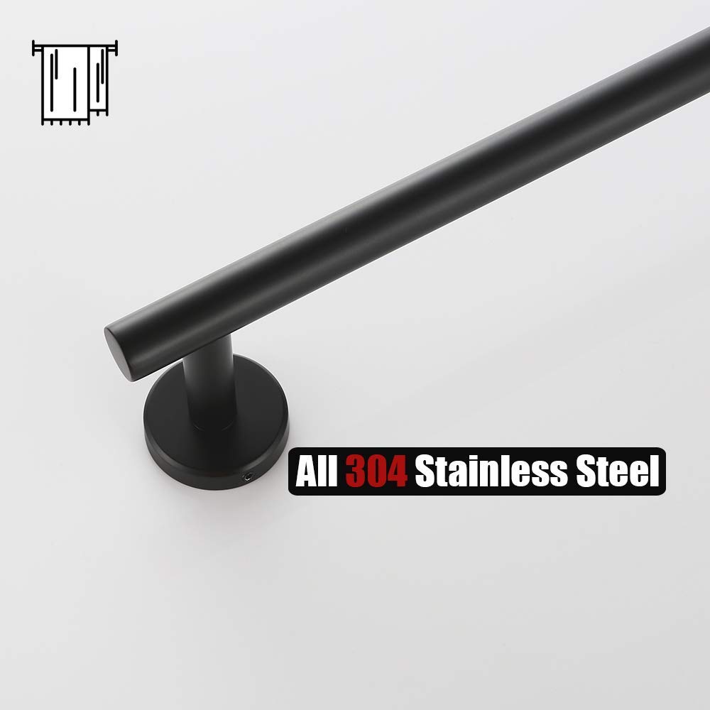 Matte Black Towel Ring Holder - 7