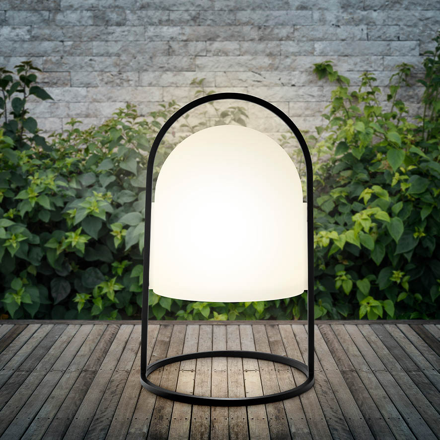 EVA SOLO Solar Powered Outdoor Lantern - 17 Inches Height, Weatherproof Garden Light for Patio, Yard, and Pathway Decor