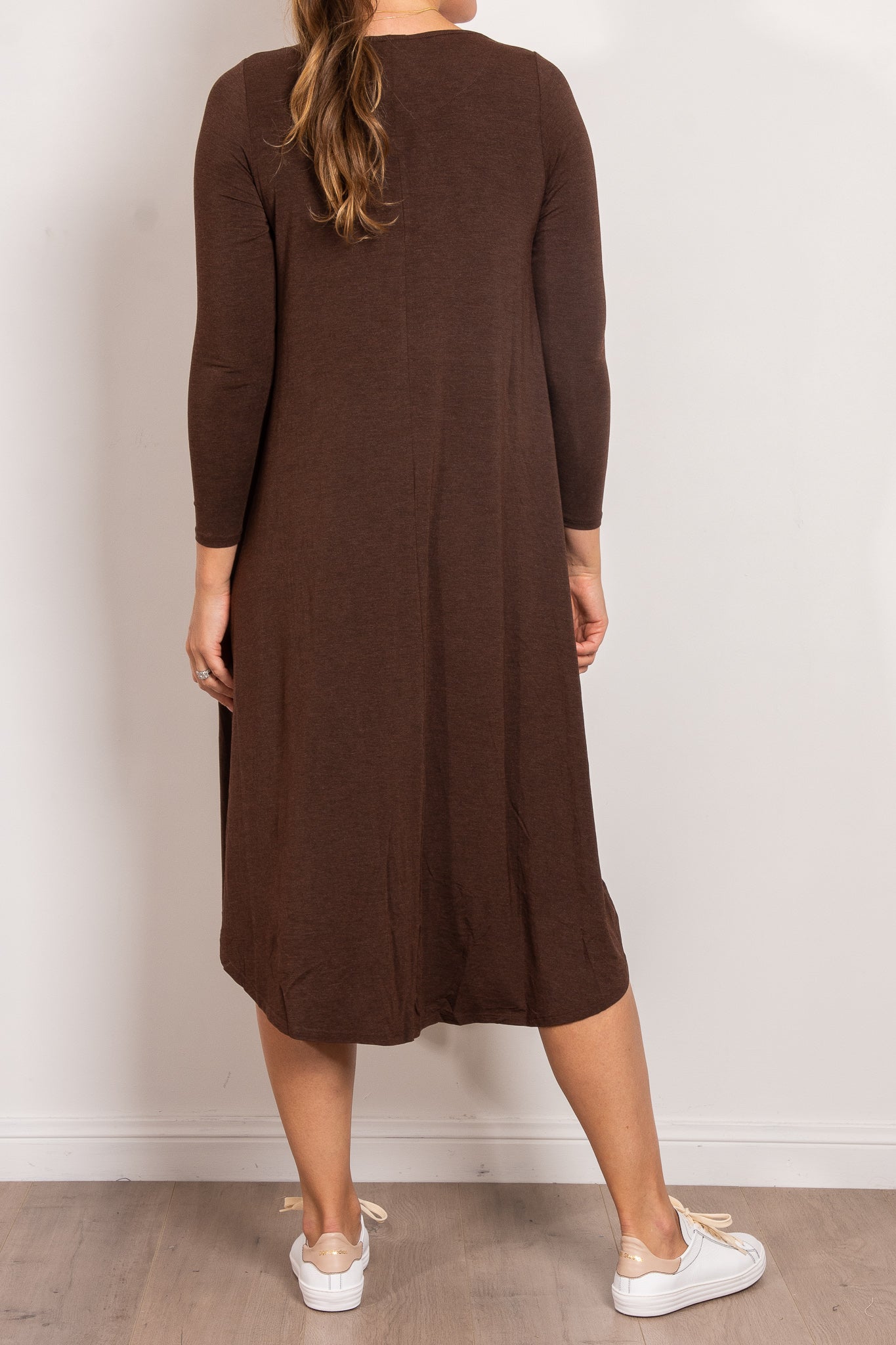 Tani Marl Long Sleeve Tri Dress - Women's Stylish Casual & Athletic Dress for Yoga, Running, and Everyday Wear