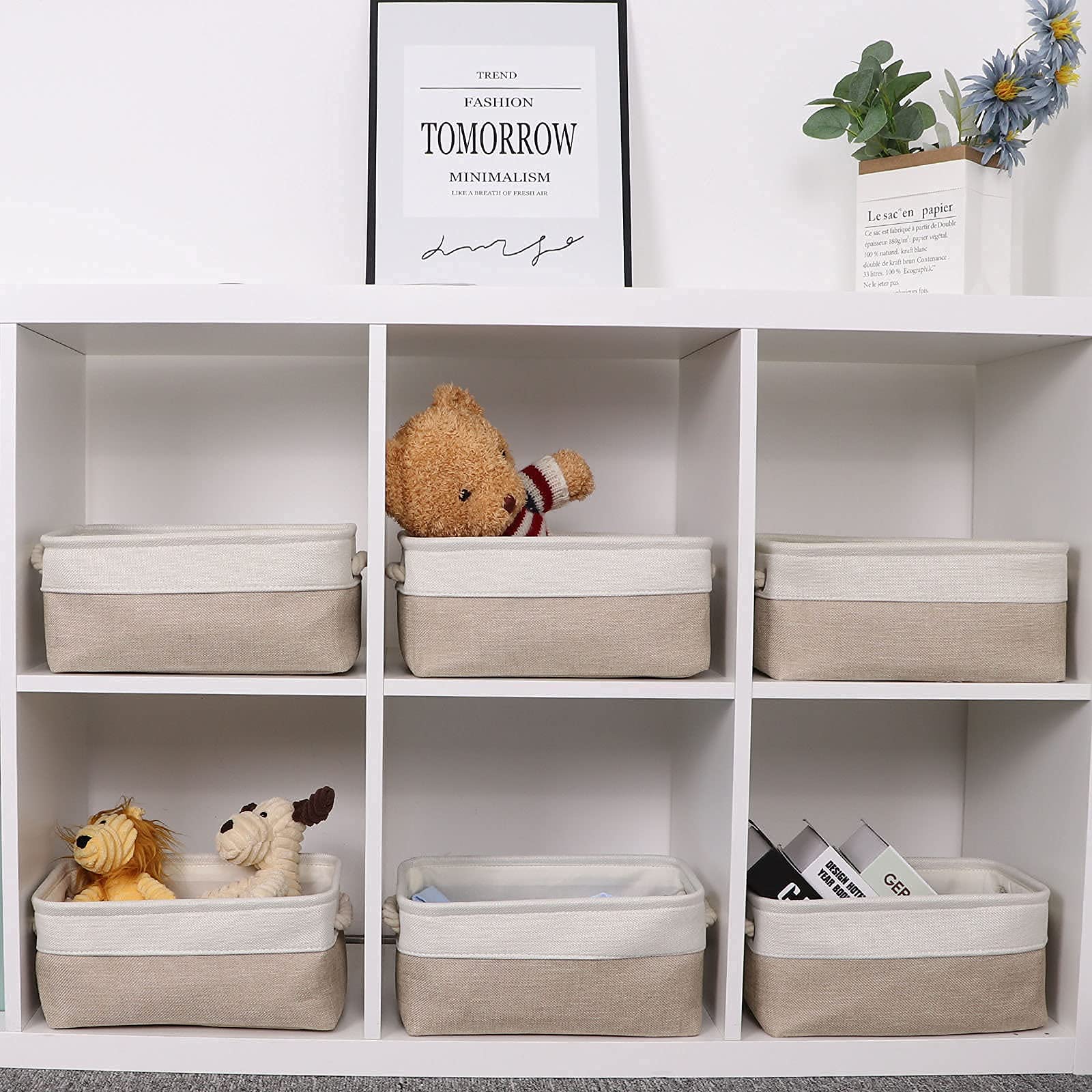 Bidtakay Fabric Storage Bins Set - 3 Medium (15