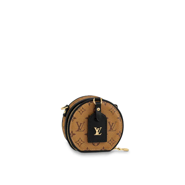 LV Mini Boîte Chapeau Monogram Reverse Canvas Crossbody Bag - Luxury Designer Handbag for Women, Perfect for Date Night & Evening Events
