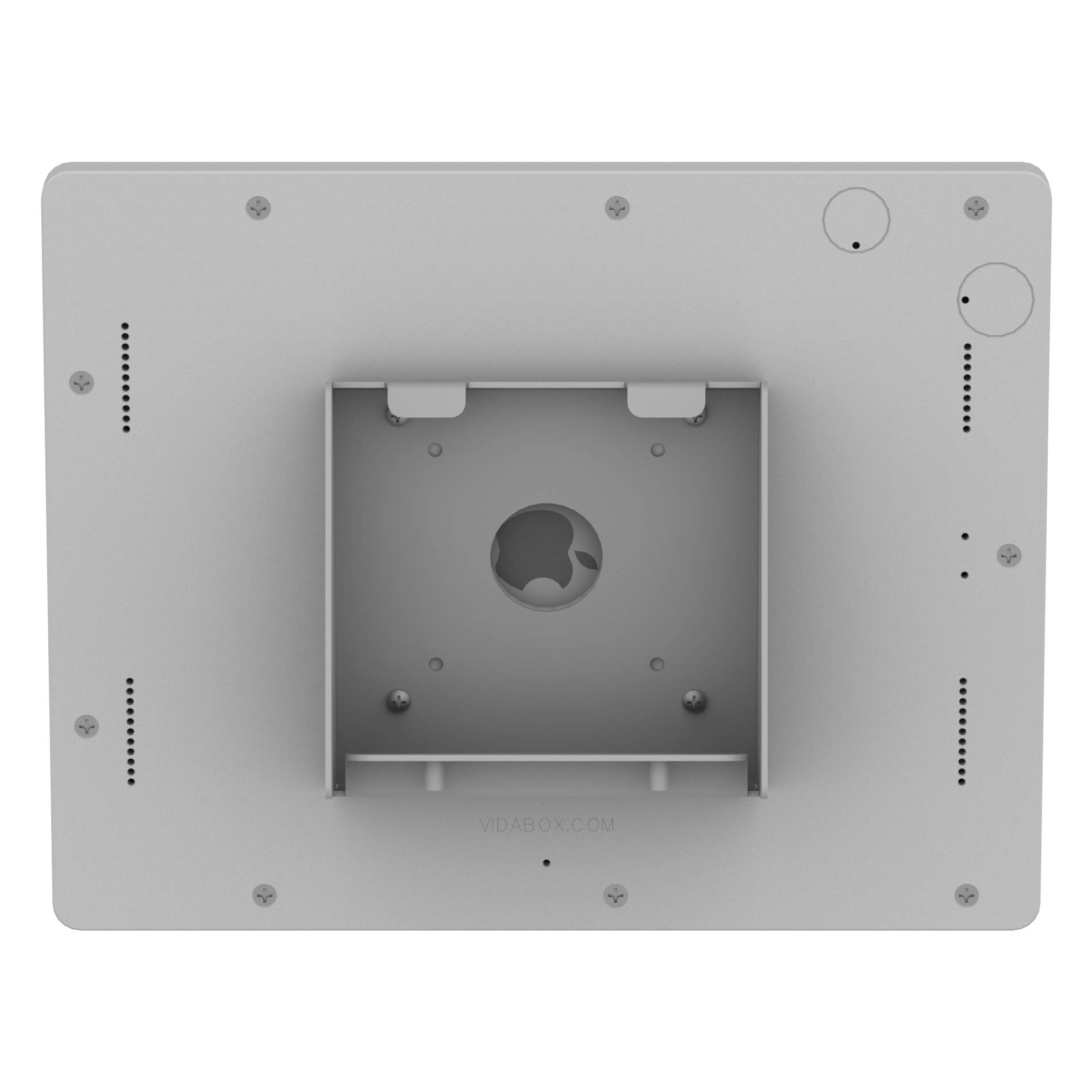 VidaMount Light Grey iPad Wall Mount Bundle - 15° Fixed Tilt Enclosure for iPad Air 13