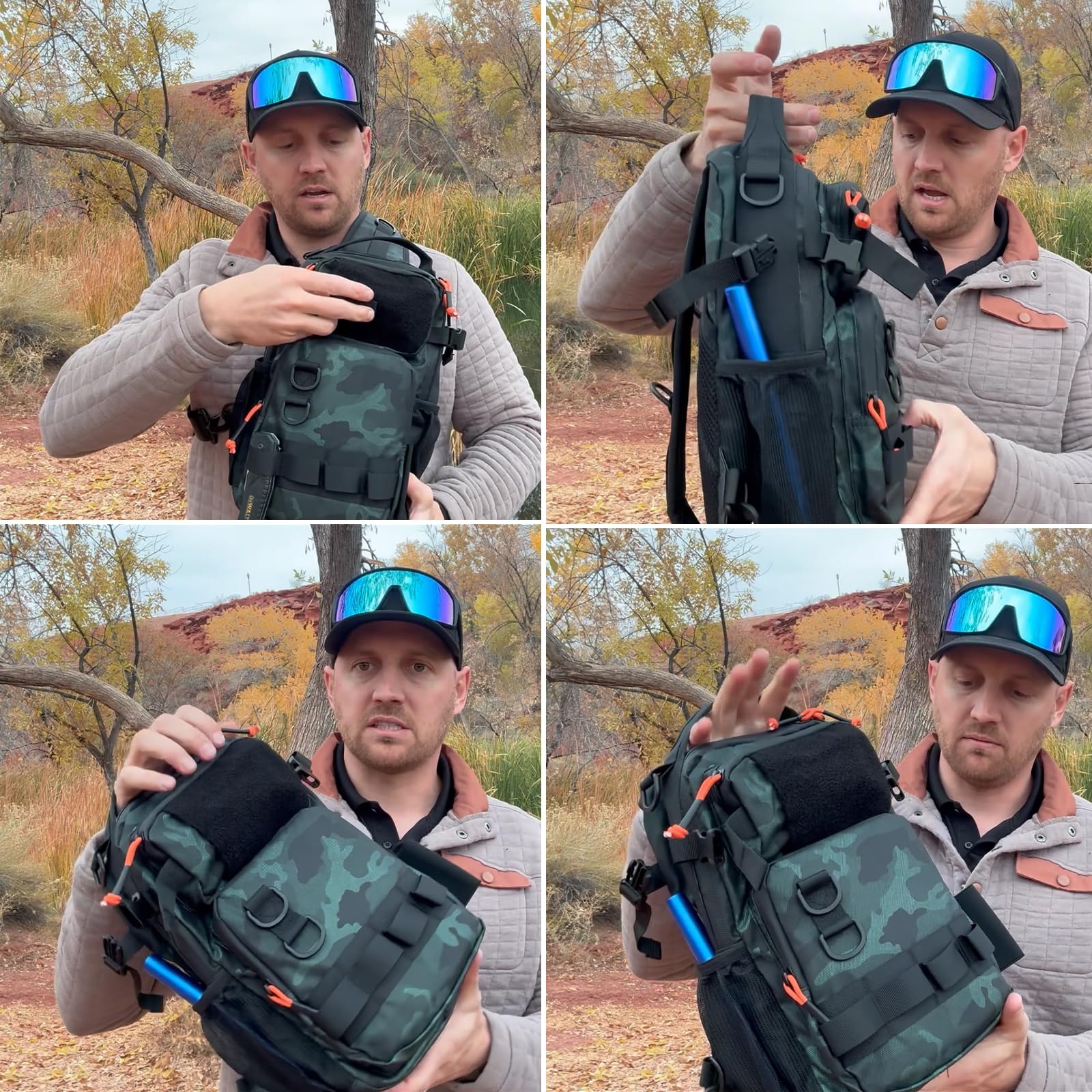 Best Versatile Fishing Backpack with Rod Holder & Adjustable Straps - Waterproof Tackle Storage for Freshwater & Saltwater Fishing Trips