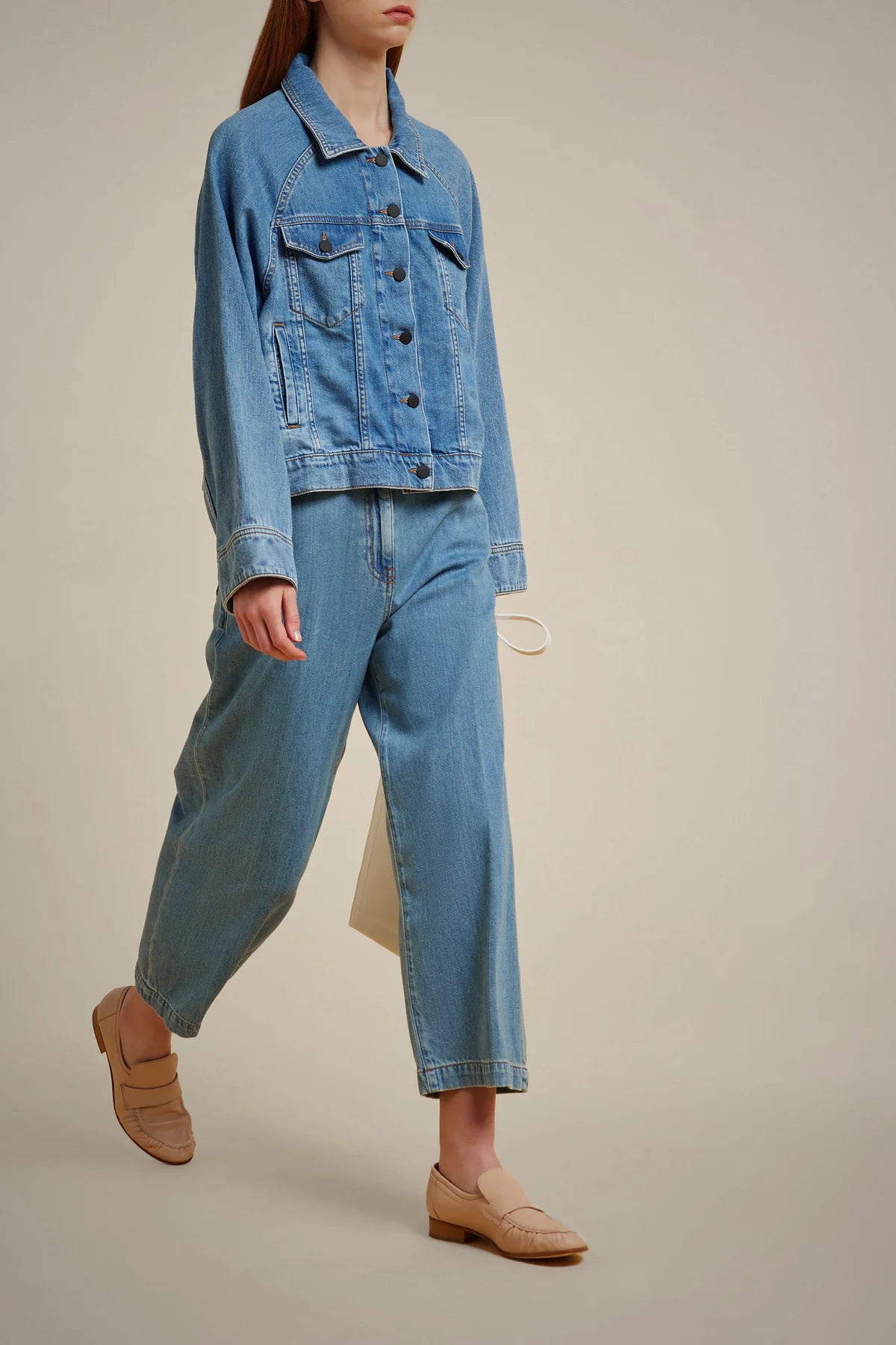 Stylish Mid Blue Denim Jacket for Men & Women | Vintage Wash Denim Coat | Perfect for Casual Outfits, Streetwear & Fall Layering