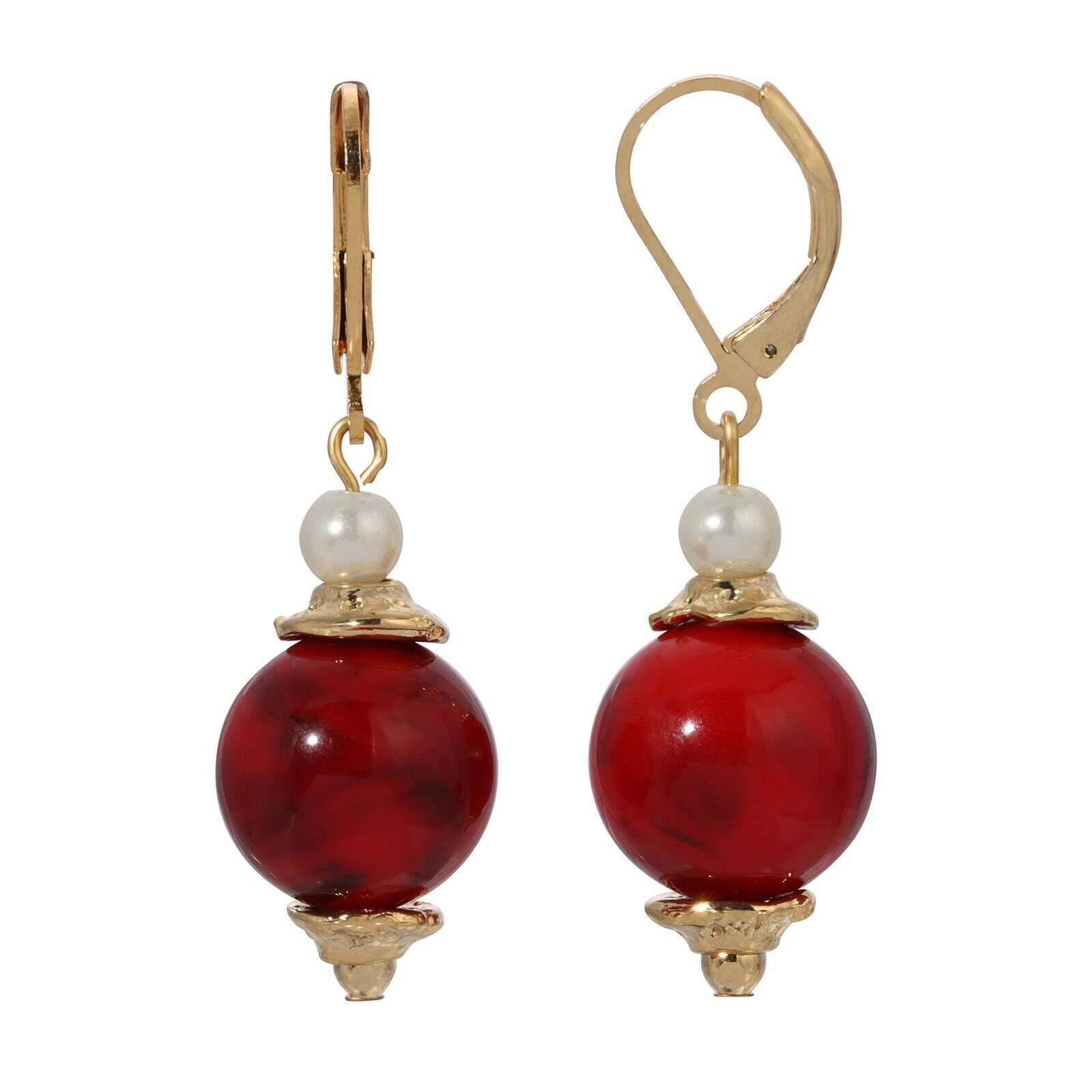 1928 Jewelry Alluring Bead and Faux Pearl Drop Earrings for Women - Vintage Style Dangle Earrings for Party, Wedding & Evening Wear