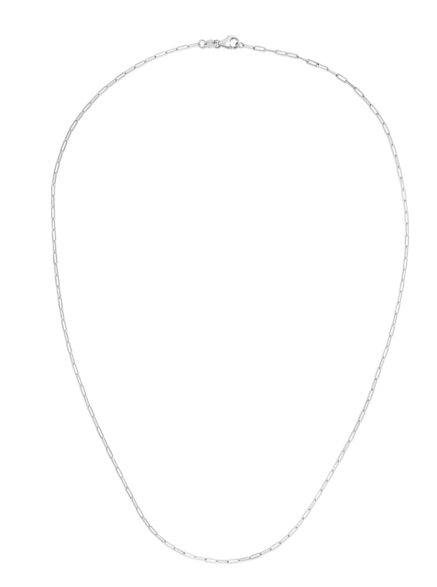 14K Gold 1.5mm Paperclip Chain Necklace - Dainty Minimalist Gold Paper Clip Link Chain for Women - Perfect for Layering, Everyday Wear & Gift Giving