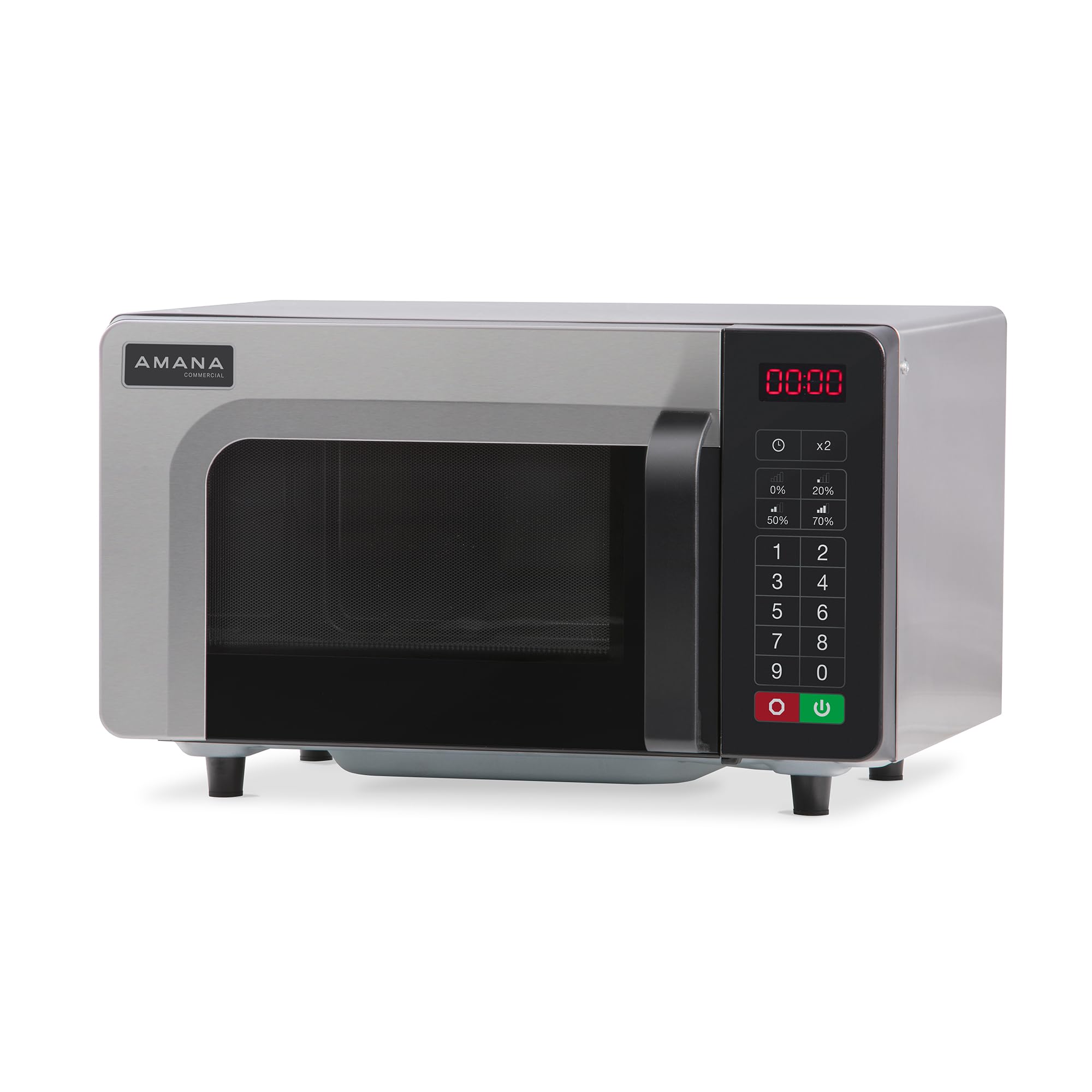 Amana RMS10TSA Commercial Microwave Oven - 1.0 Cu. Ft. Stainless Steel - Fast Heating for Restaurants, Cafes & Food Trucks - Perfect for Quick Meals, Reheating & Defrosting