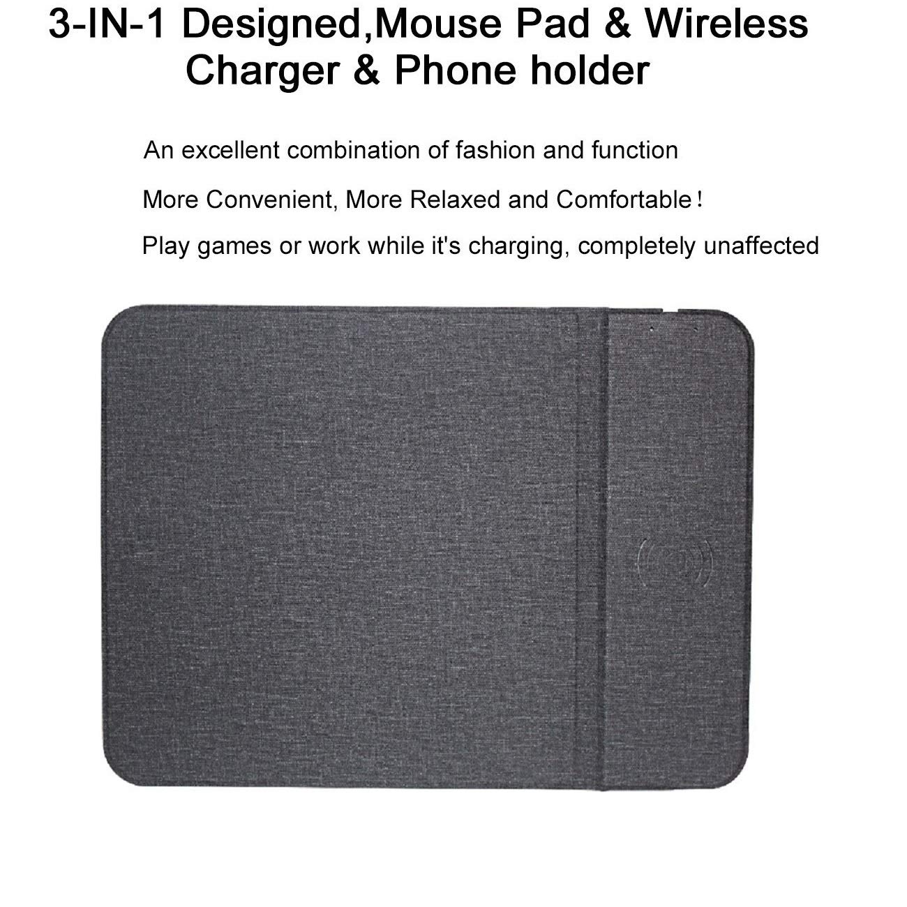 Wireless Charging Mouse Pad - Qi Certified 15W Fast Charger for iPhone, Samsung & All Qi-Enabled Devices | Perfect for Office, Gaming & Home Workspace