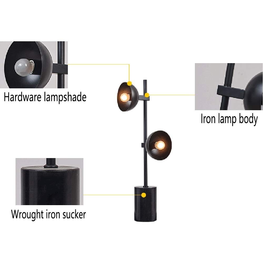 Modern 2-Light LED Desk Lamp - Simple Creative Iron Art Table Lamp for Living Room, Bedroom & Dining Decor - E27 Edison Bulb Compatible - Perfect for Reading, Working & Ambient Lighting