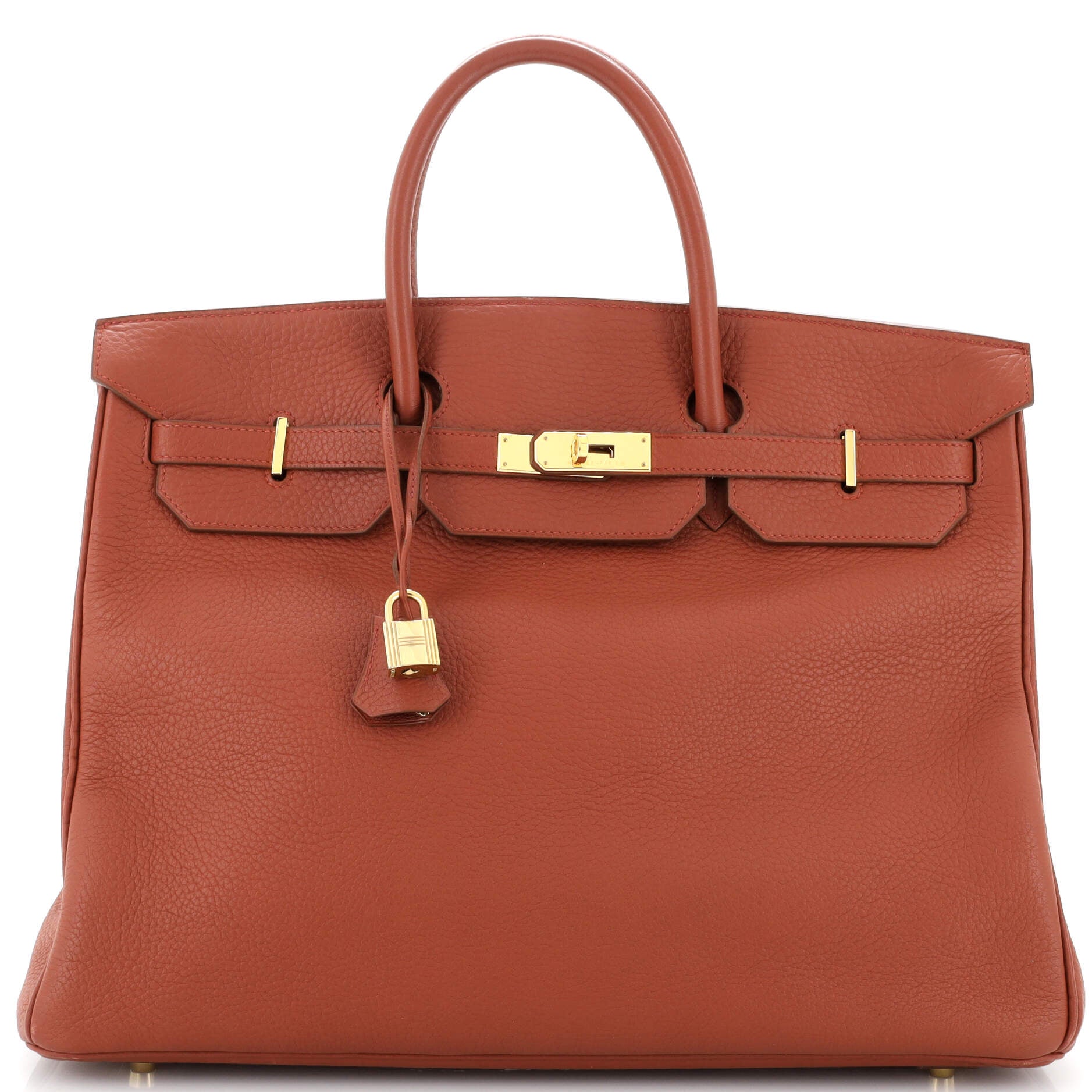 Authentic Hermès Birkin 40 Handbag in Rouge Venetian Clemence Leather with Gold Hardware - Luxury Tote for Women, Perfect for Work, Travel & Special Occasions