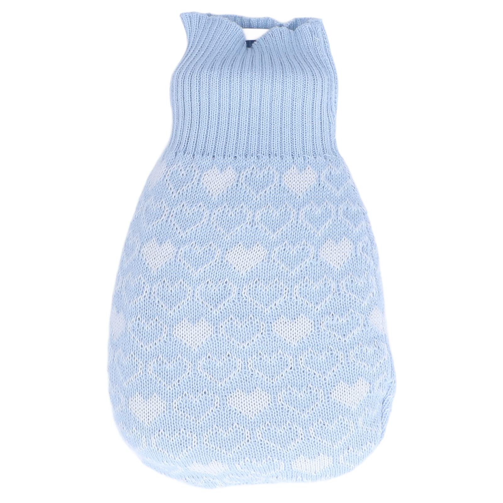 Non-Toxic Silicone Hot Water Bottle - Explosion Proof Warm Water Bag for Pain Relief, Home & Office Use - Perfect for Cold Weather, Menstrual Cramps & Muscle Pain (Blue)