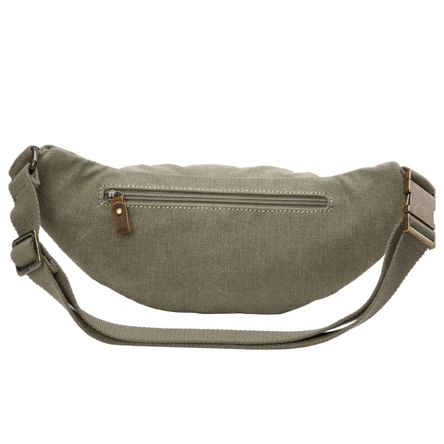 Troop London Classic Canvas Waist Bag - Durable Crossbody Fanny Pack for Men & Women - Perfect for Travel, Hiking, and Everyday Use
