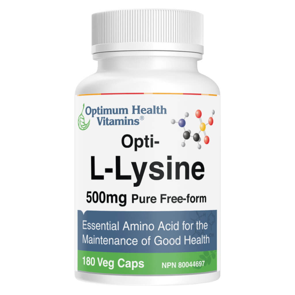 Opti L-Lysine 500mg Supplement - Supports Immune System & Collagen Production - Essential Amino Acid for Skin, Hair & Bone Health - Perfect for Daily Wellness & Fitness Enthusiasts