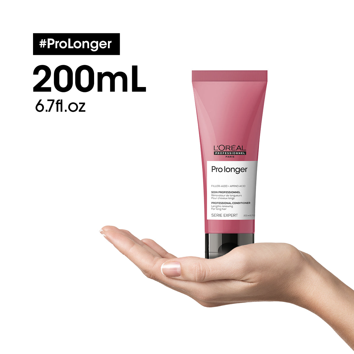 L'Oreal Professionnel Serie Expert Pro Longer Conditioner 200ml - Hair Growth & Repair Treatment for Long, Strong Hair - Perfect for Daily Use & Salon Styling