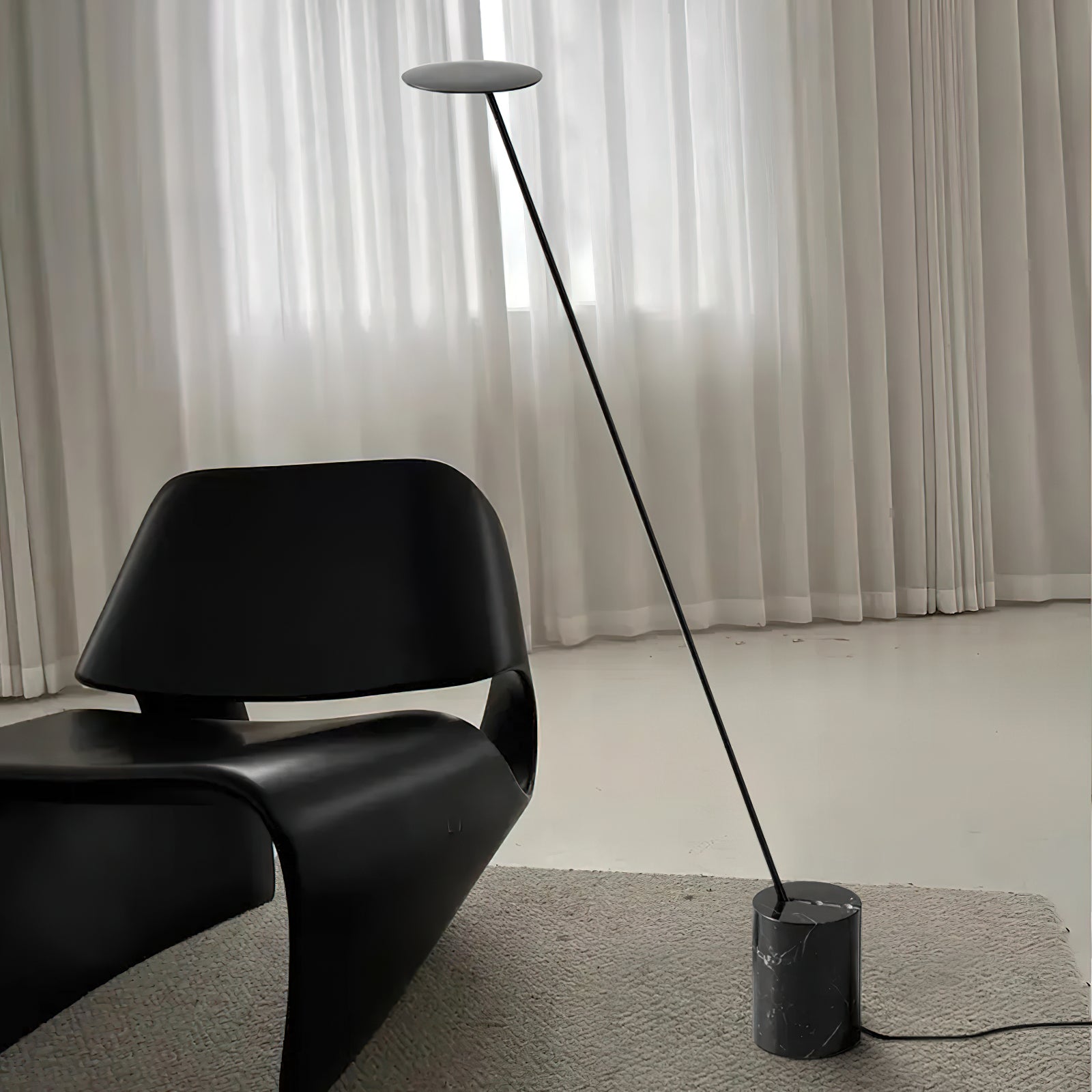 Modern Agniya Floor Lamp - Adjustable LED Standing Light for Living Room, Bedroom, Office - Warm White & Cool White Dimmable Reading Light with Remote Control - Perfect for Night Reading, Relaxing & Home Decor