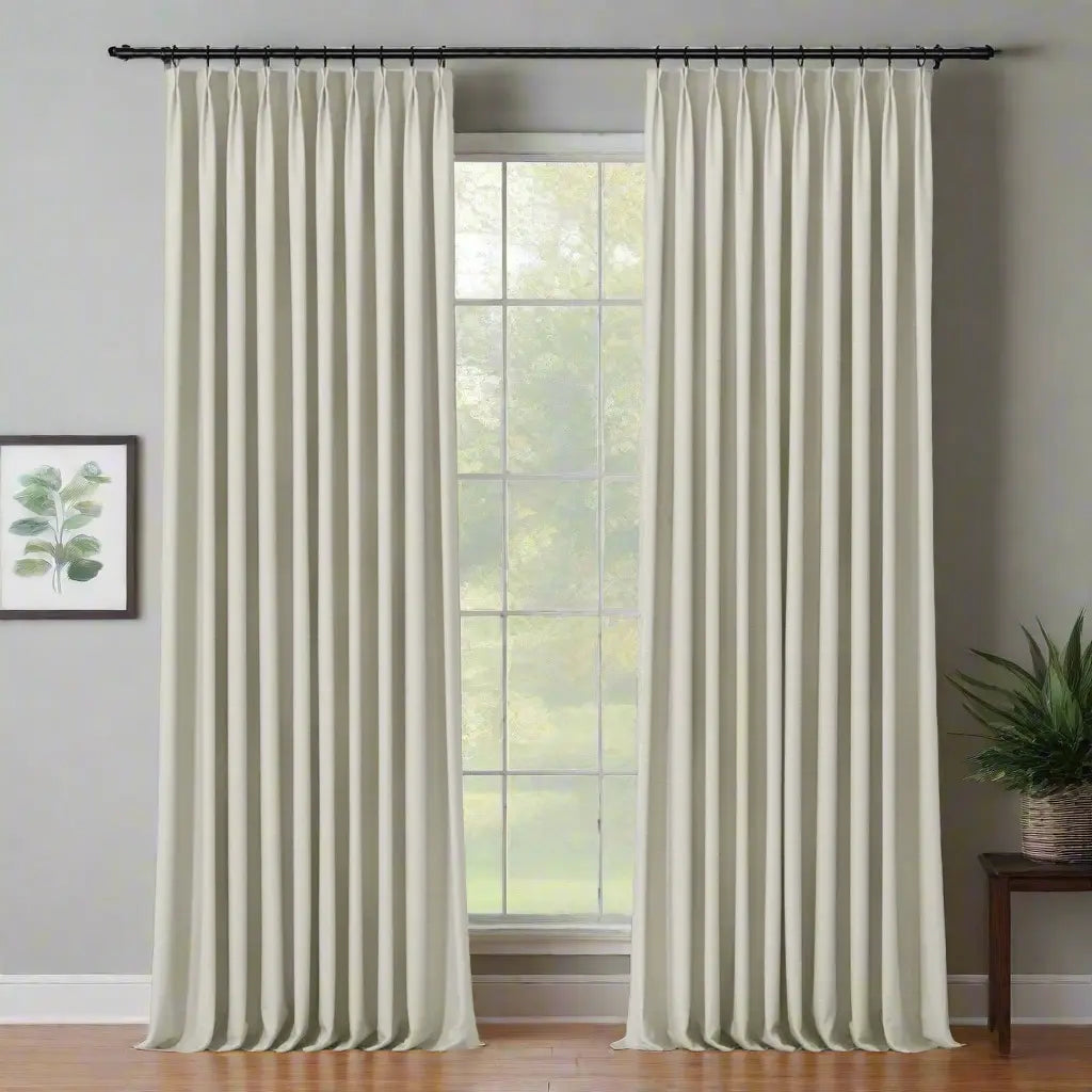 Lydia Swallow Jacquard Pleated Curtains - Elegant Window Treatments for Living Room, Bedroom & Dining Room Decor