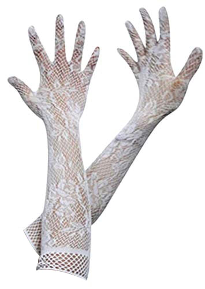 SeekSmile Women's Elbow Length Fishnet Gloves - Fashionable Lace Hand Accessories for Cosplay, Halloween, Parties & Evening Events