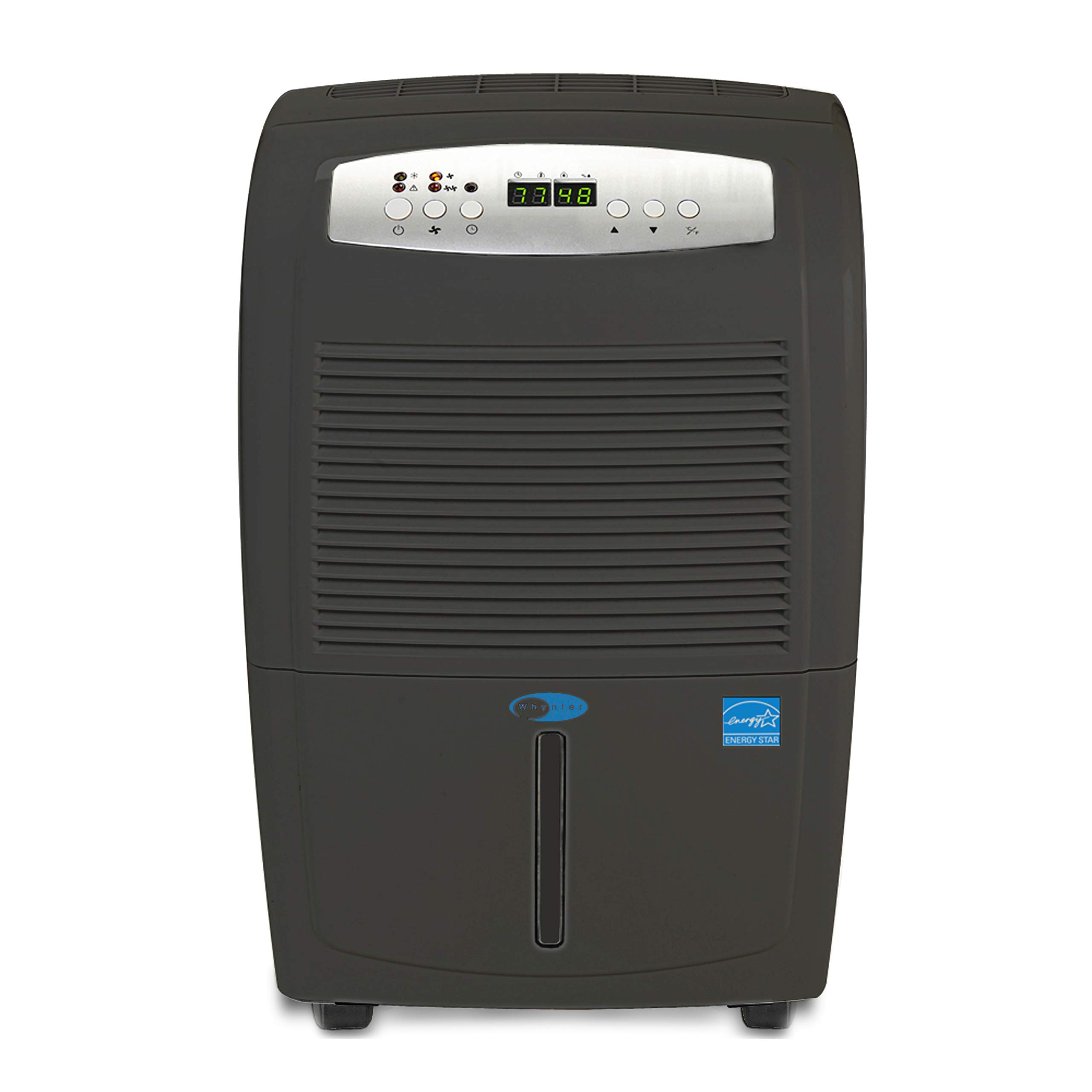 Whynter RPD-561EGP 50 Pint High Capacity Dehumidifier with Built-in Pump - Covers up to 4000 sq ft - Portable & Energy Efficient - Ideal for Basements, Large Rooms, and Home Use - Gray & Black Design
