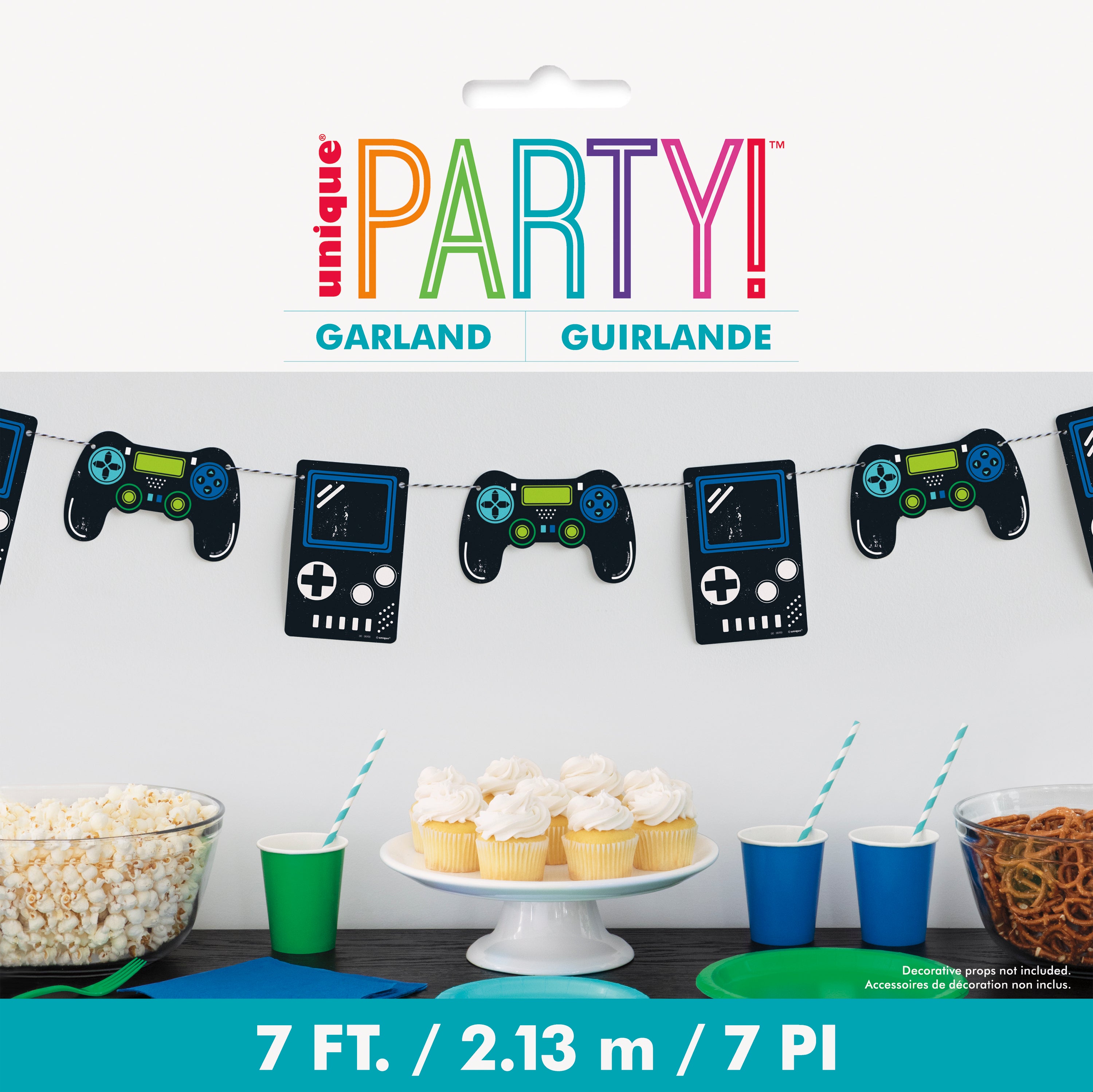 7ft Garland Banner for Gamers - Perfect for Gaming Room Decor, Esports Events & Gamer Party Backdrops