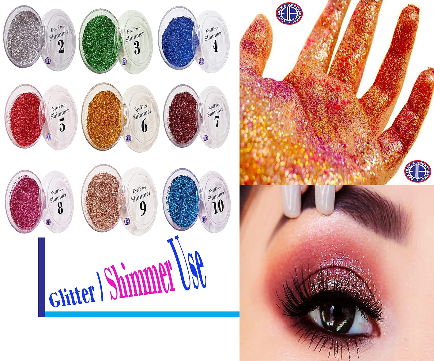 Silver Shimmer Eye & Face Glitter - Perfect for Parties & Cosplay