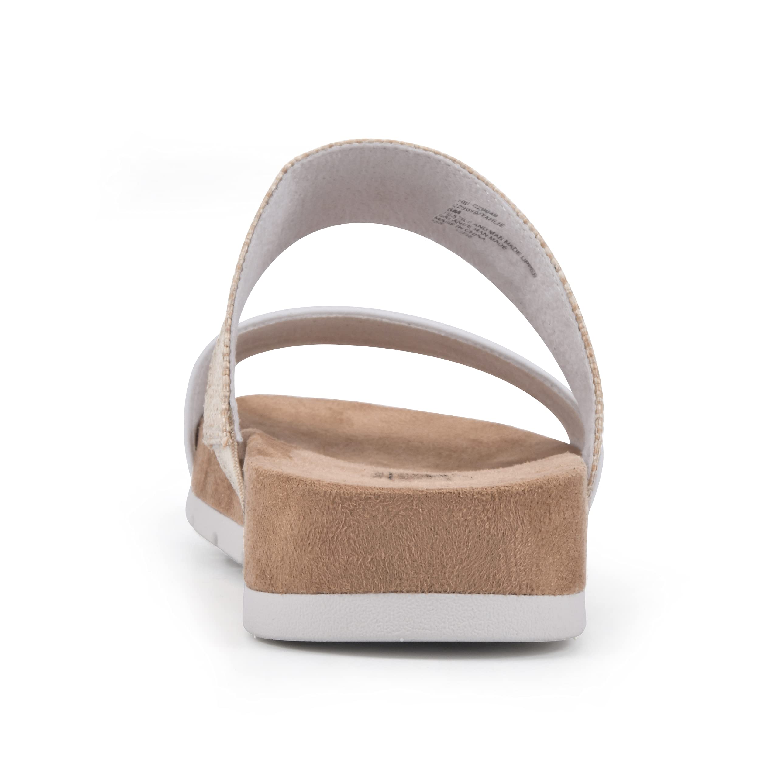 White Mountain Women's Tahlie Slide Sandals - Comfortable Summer Beach Sandals