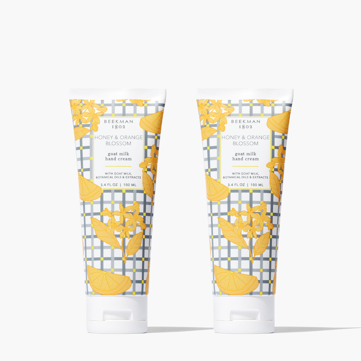 Honey & Orange Blossom Hand Cream Set of 2 - Ultra Moisturizing Natural Skincare Gift - Perfect for Dry Hands, Office Use & Travel
