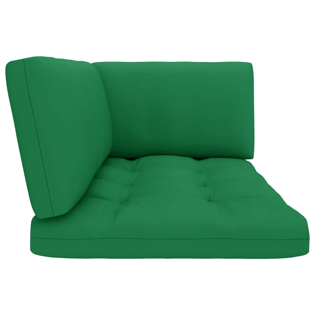 **3-Piece Thickly Padded Pallet Sofa Cushions Set - Green Outdoor Patio Furniture Cushions for Comfortable Seating | Perfect for Garden, Deck, and Backyard Relaxation**