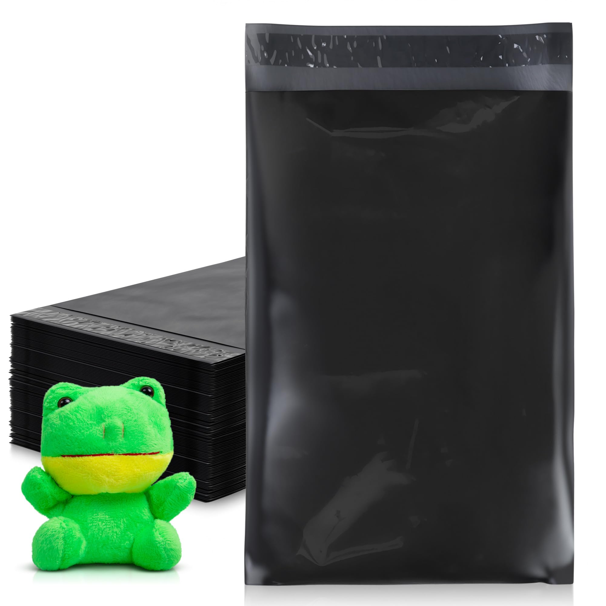 Black Poly Mailers 6x9 Inches - 500 Pack Self-Seal Shipping Bags for Clothing, Apparel & Ecommerce - Waterproof Stretchable Envelopes for Online Stores, Boutiques & Small Businesses